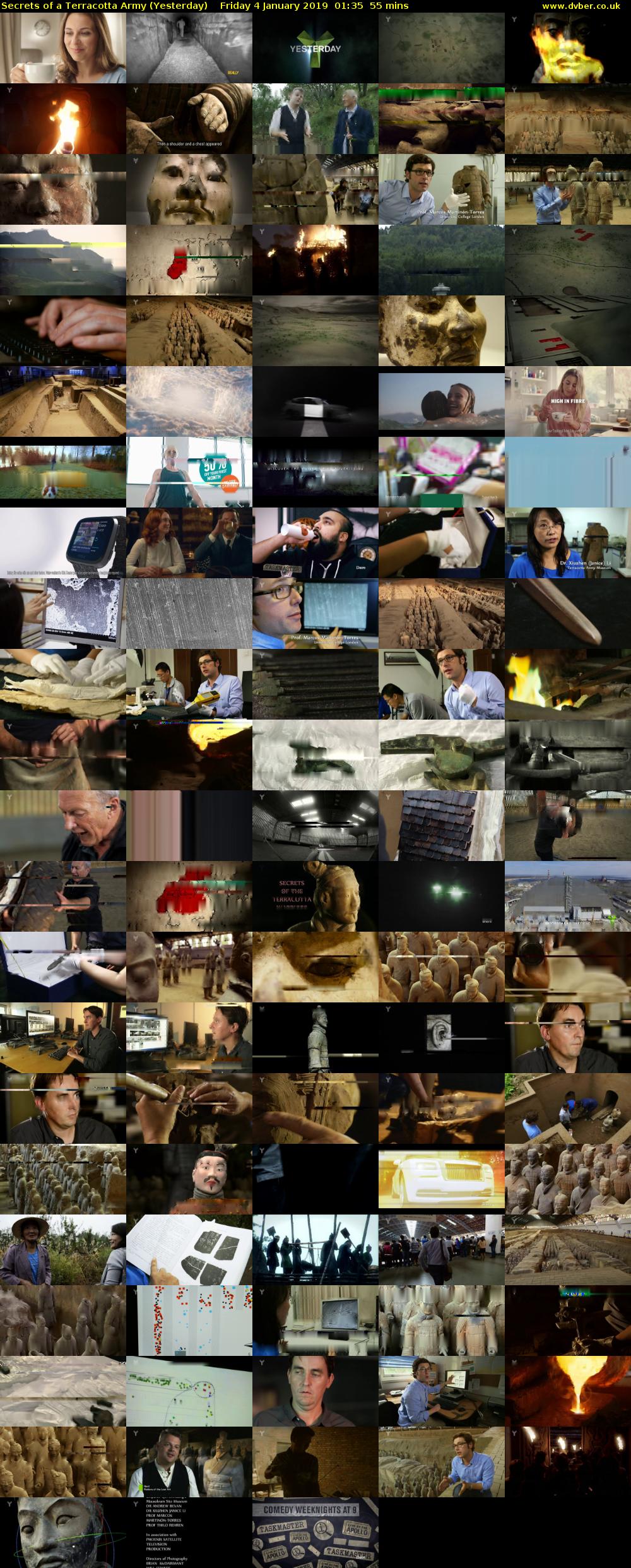 Secrets of a Terracotta Army (Yesterday) Friday 4 January 2019 01:35 - 02:30