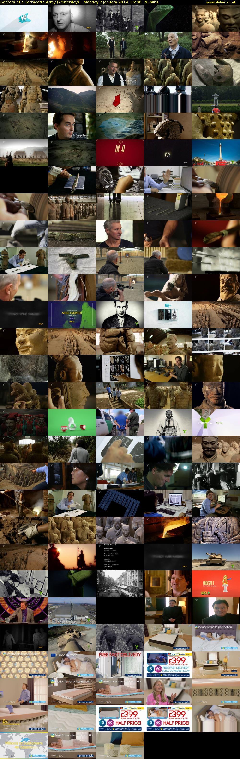 Secrets of a Terracotta Army (Yesterday) Monday 7 January 2019 06:00 - 07:10