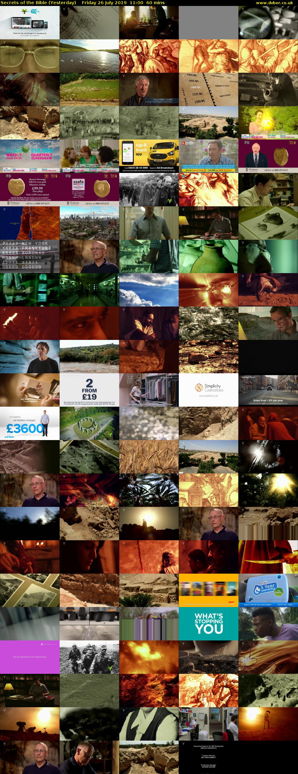 Secrets of the Bible (Yesterday) Friday 26 July 2019 11:00 - 12:00