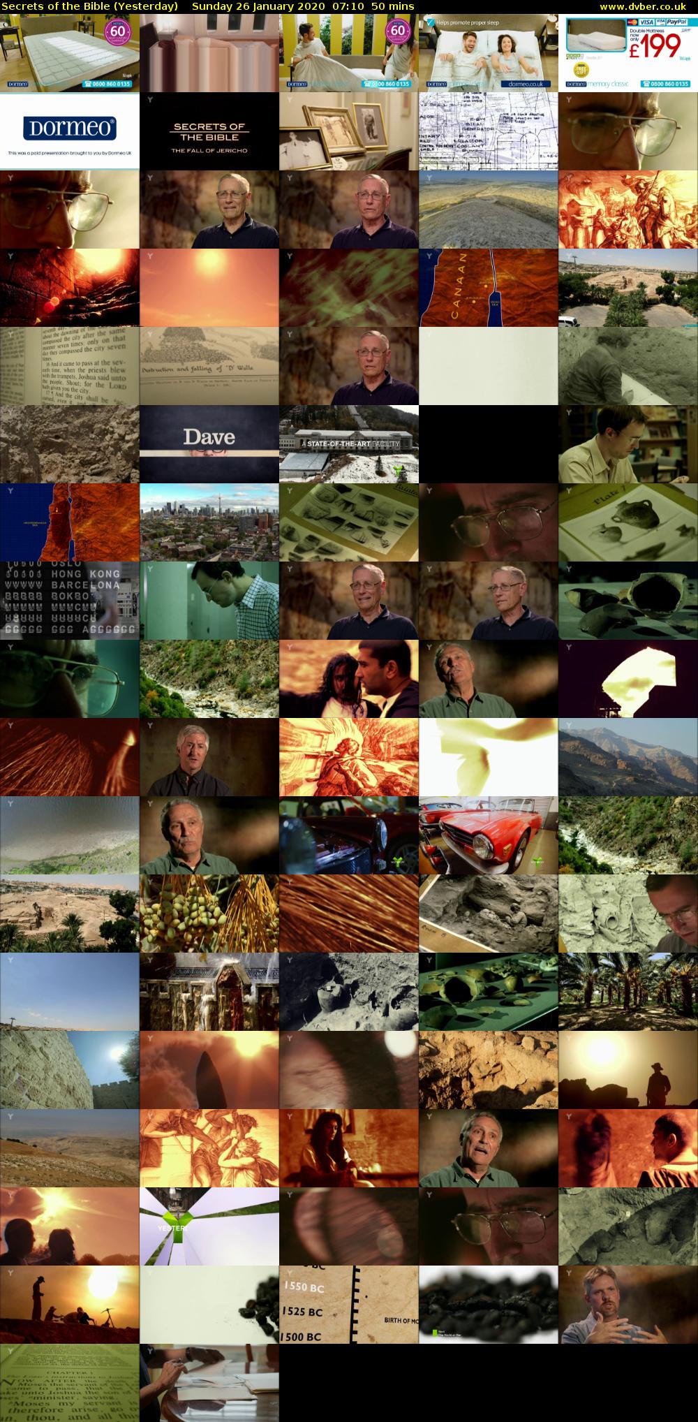 Secrets of the Bible (Yesterday) Sunday 26 January 2020 07:10 - 08:00