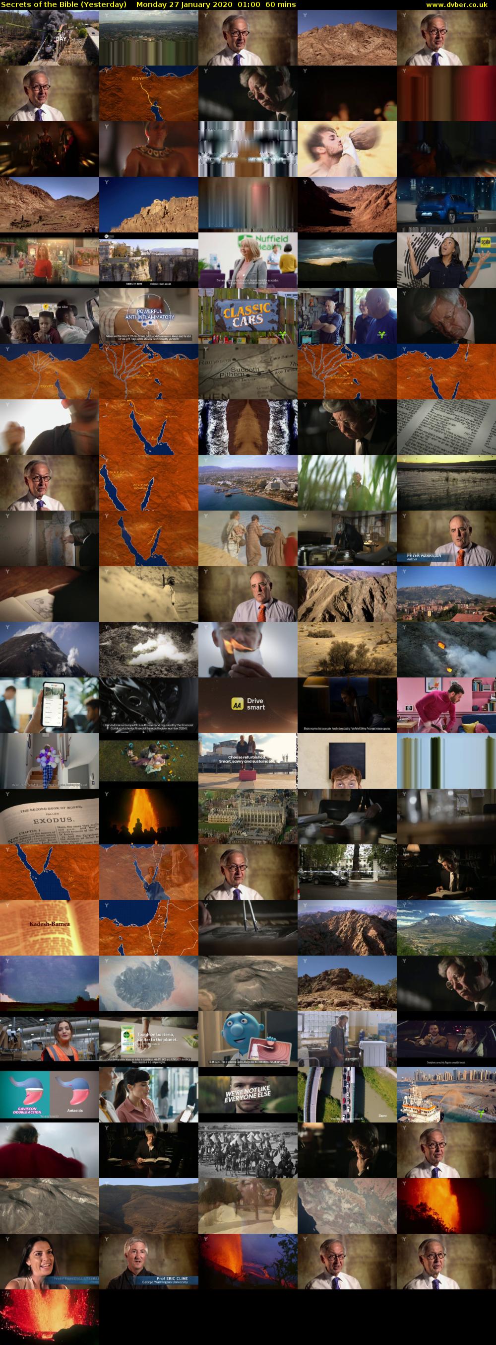 Secrets of the Bible (Yesterday) Monday 27 January 2020 01:00 - 02:00