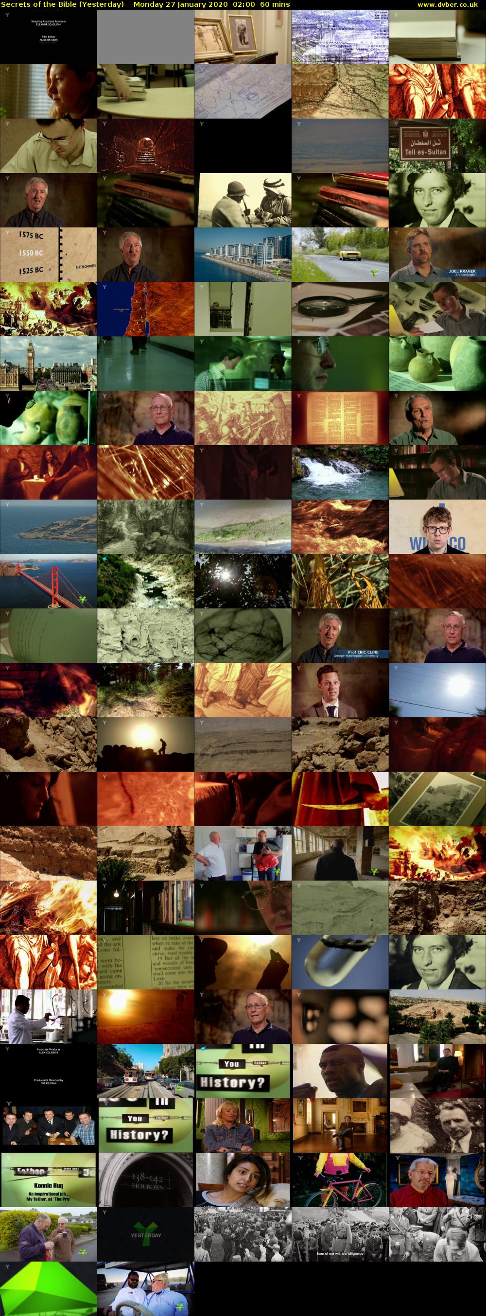 Secrets of the Bible (Yesterday) Monday 27 January 2020 02:00 - 03:00