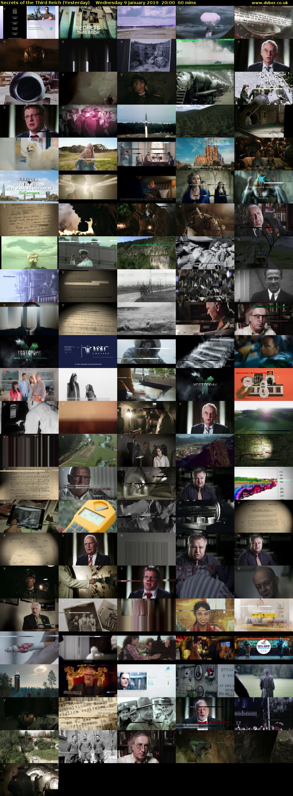 Secrets of the Third Reich (Yesterday) Wednesday 9 January 2019 20:00 - 21:00