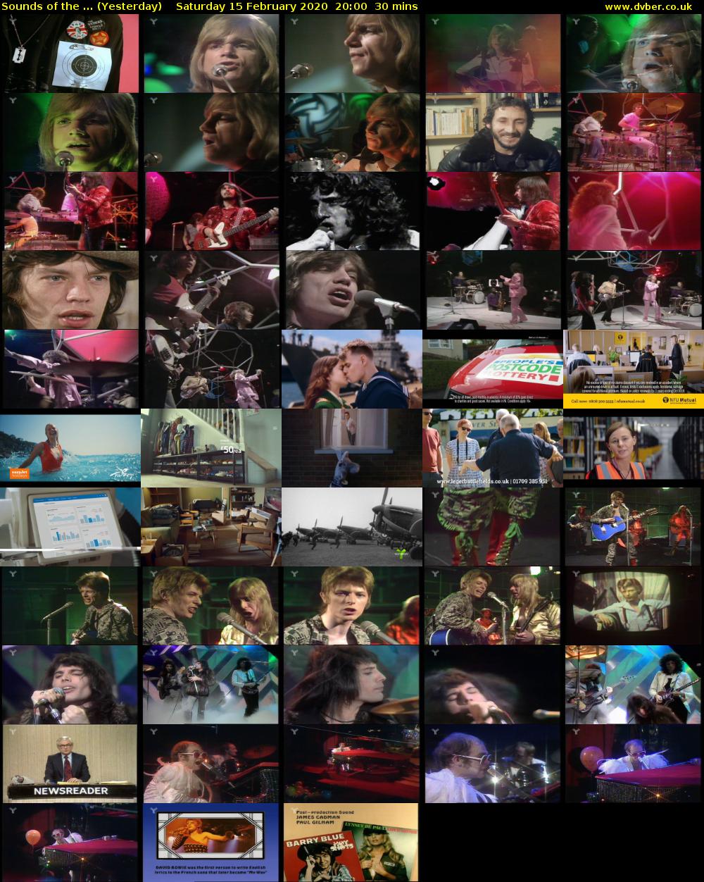 Sounds of the ... (Yesterday) Saturday 15 February 2020 20:00 - 20:30