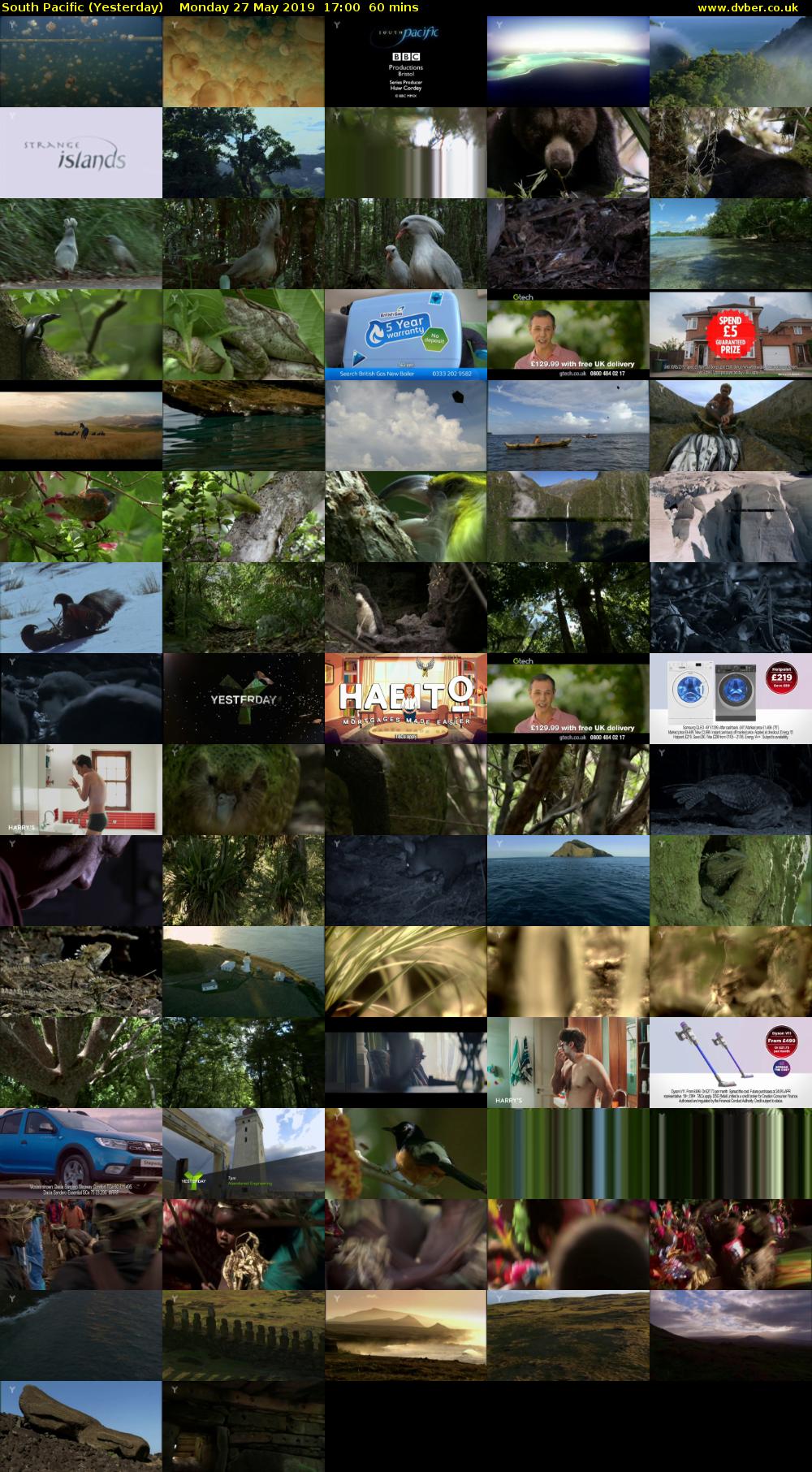 South Pacific (Yesterday) Monday 27 May 2019 17:00 - 18:00