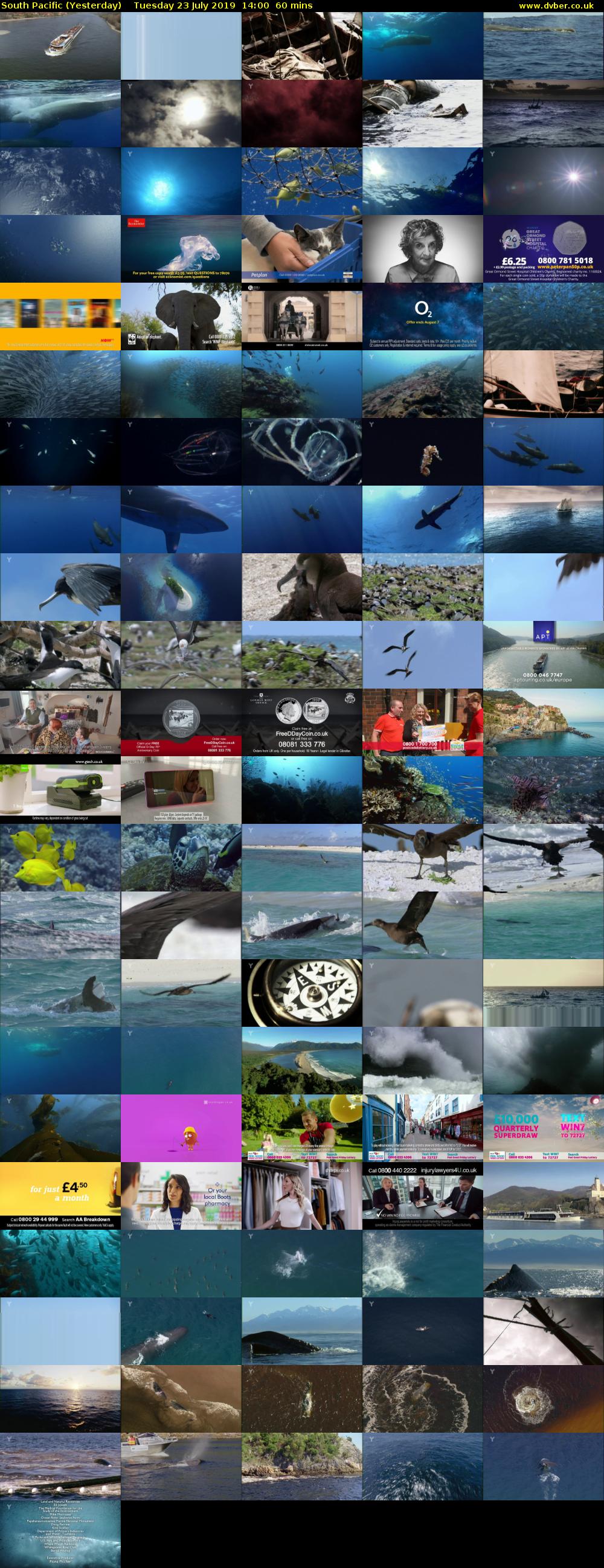 South Pacific (Yesterday) Tuesday 23 July 2019 14:00 - 15:00