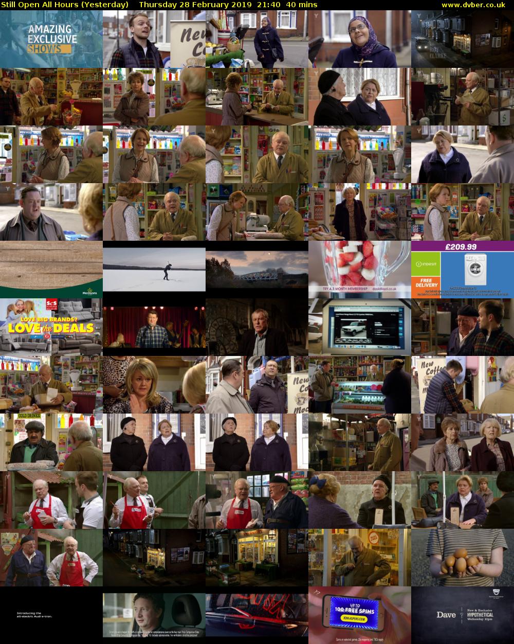 Still Open All Hours (Yesterday) Thursday 28 February 2019 21:40 - 22:20