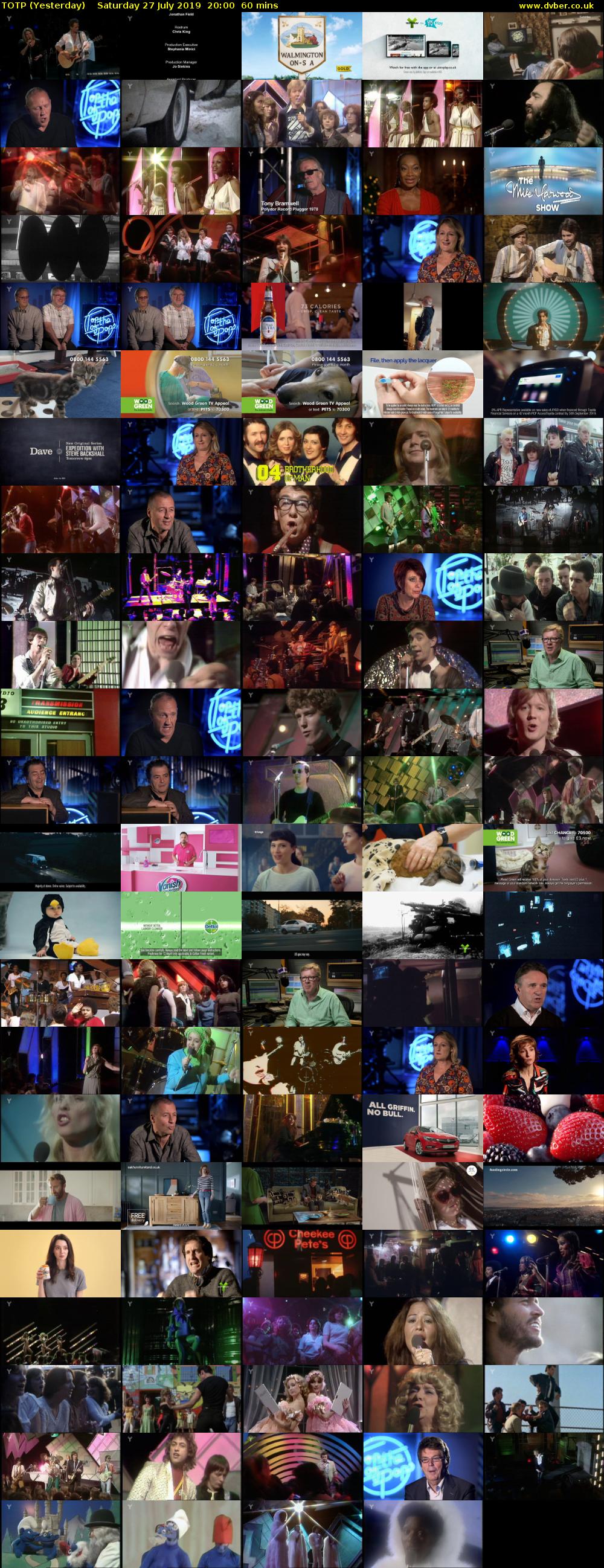 TOTP (Yesterday) Saturday 27 July 2019 20:00 - 21:00