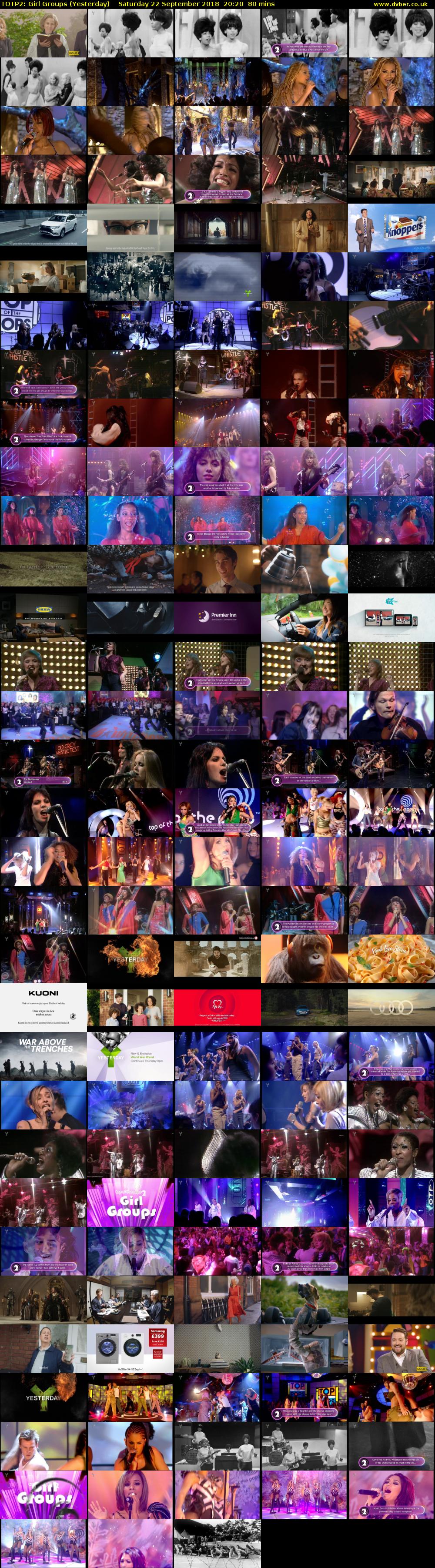 TOTP2: Girl Groups (Yesterday) Saturday 22 September 2018 20:20 - 21:40