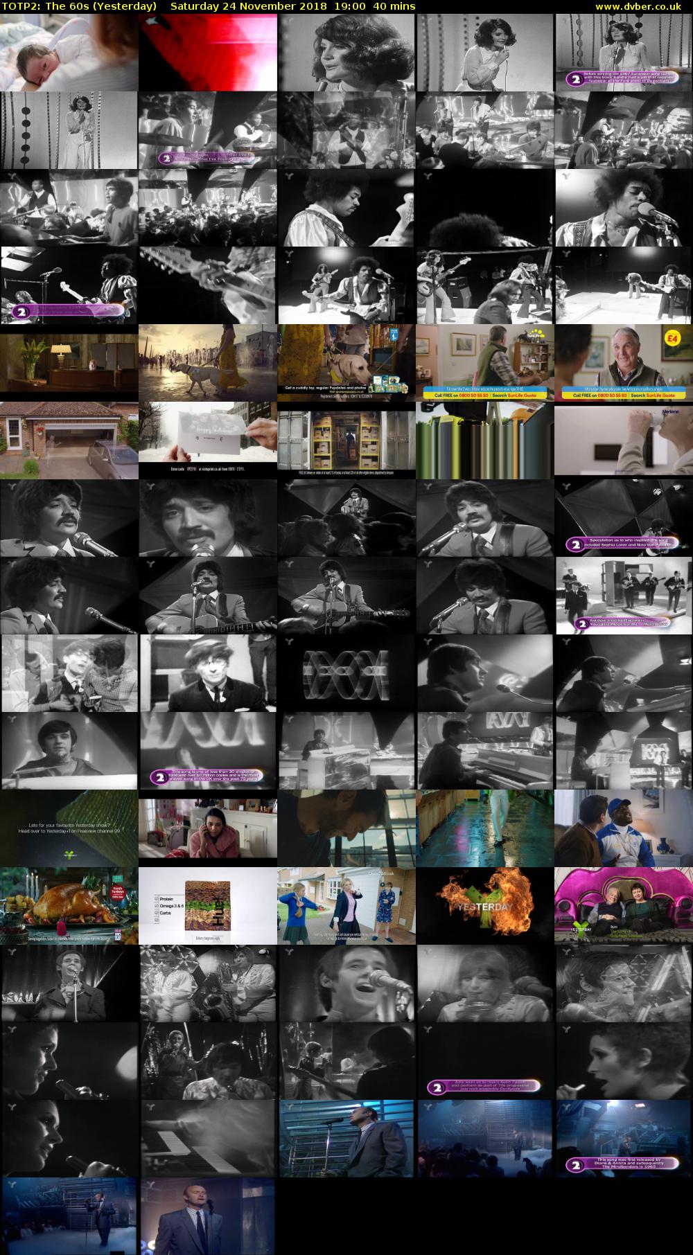 TOTP2: The 60s (Yesterday) Saturday 24 November 2018 19:00 - 19:40