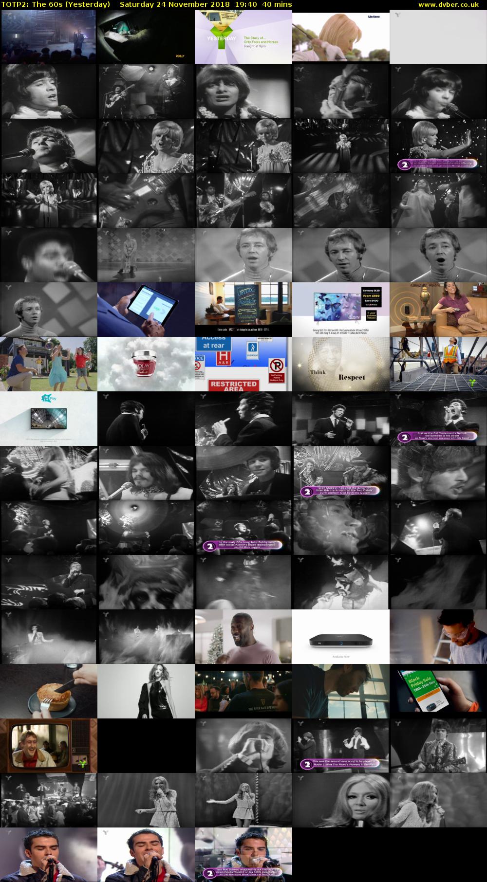 TOTP2: The 60s (Yesterday) Saturday 24 November 2018 19:40 - 20:20