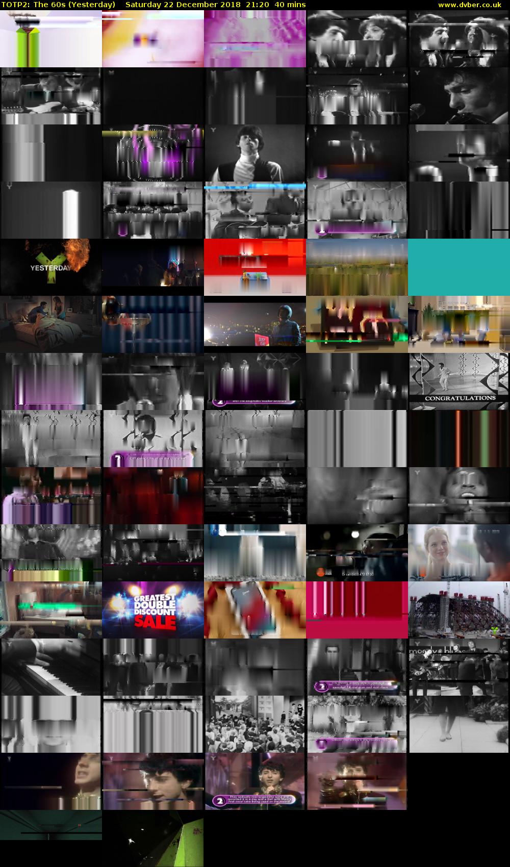 TOTP2: The 60s (Yesterday) Saturday 22 December 2018 21:20 - 22:00