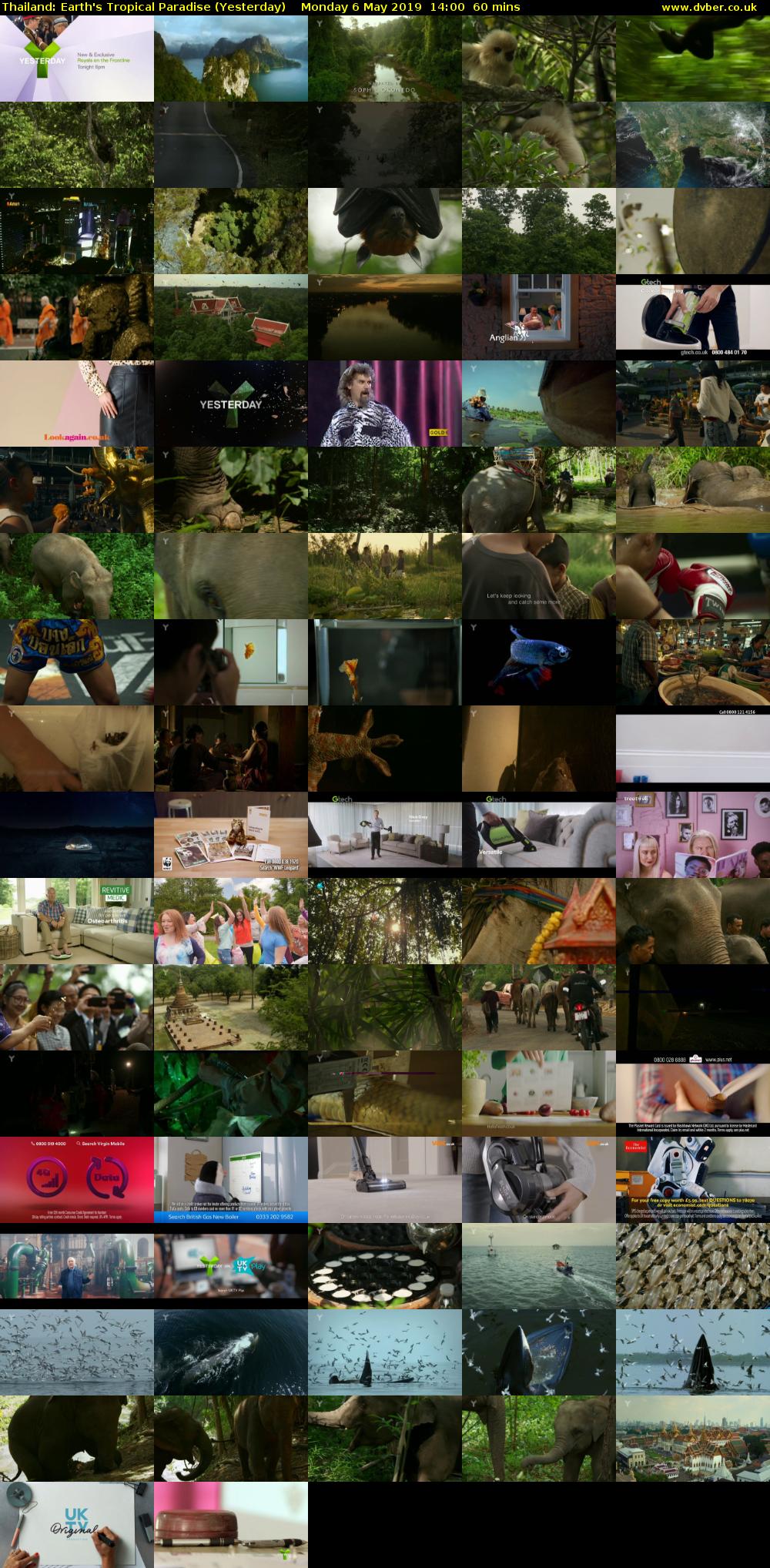 Thailand: Earth's Tropical Paradise (Yesterday) Monday 6 May 2019 14:00 - 15:00