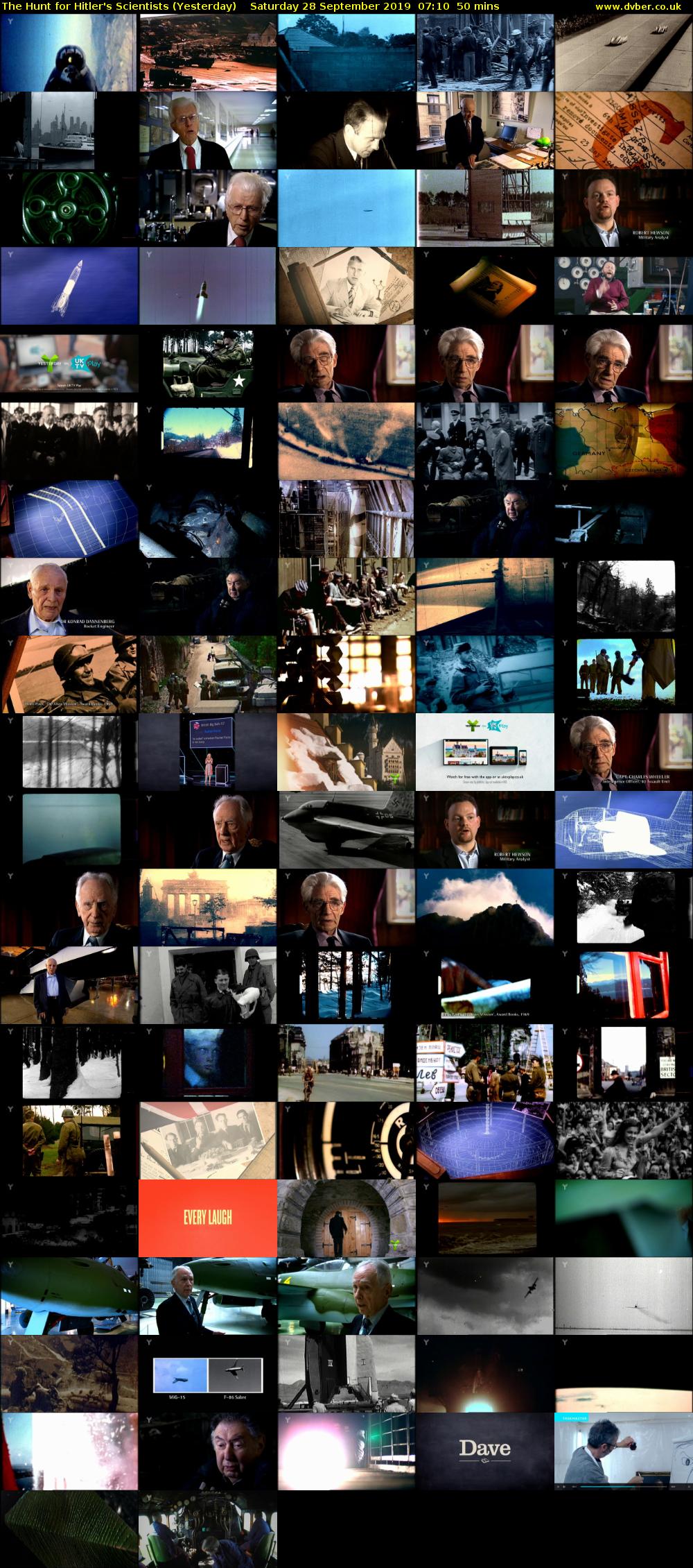 The Hunt for Hitler's Scientists (Yesterday) Saturday 28 September 2019 07:10 - 08:00