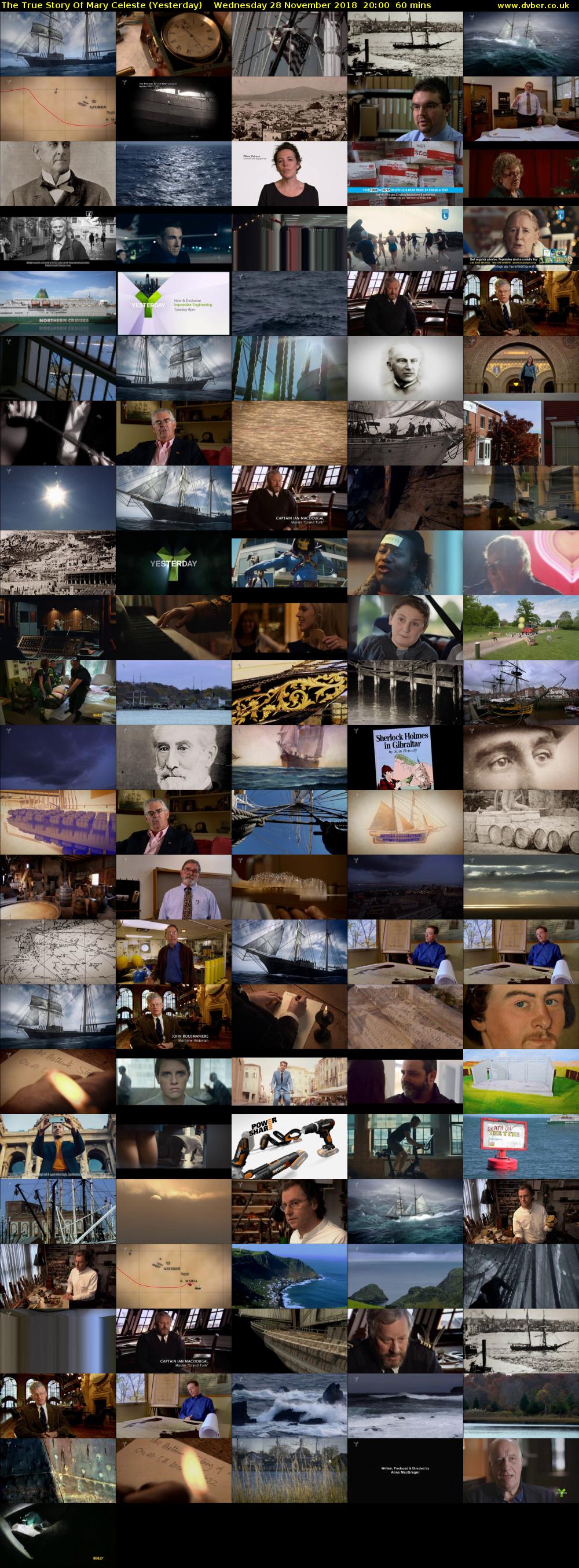 The True Story Of Mary Celeste (Yesterday) Wednesday 28 November 2018 20:00 - 21:00