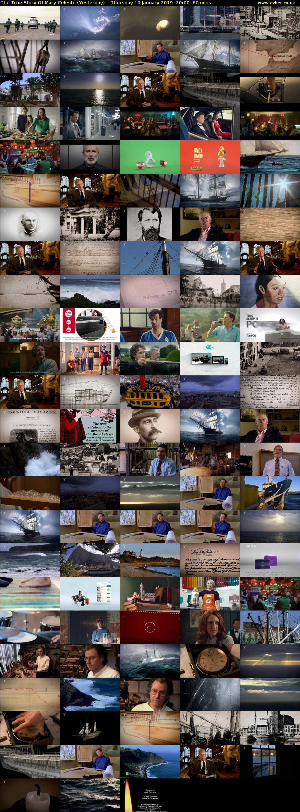 The True Story Of Mary Celeste (Yesterday) Thursday 10 January 2019 20:00 - 21:00