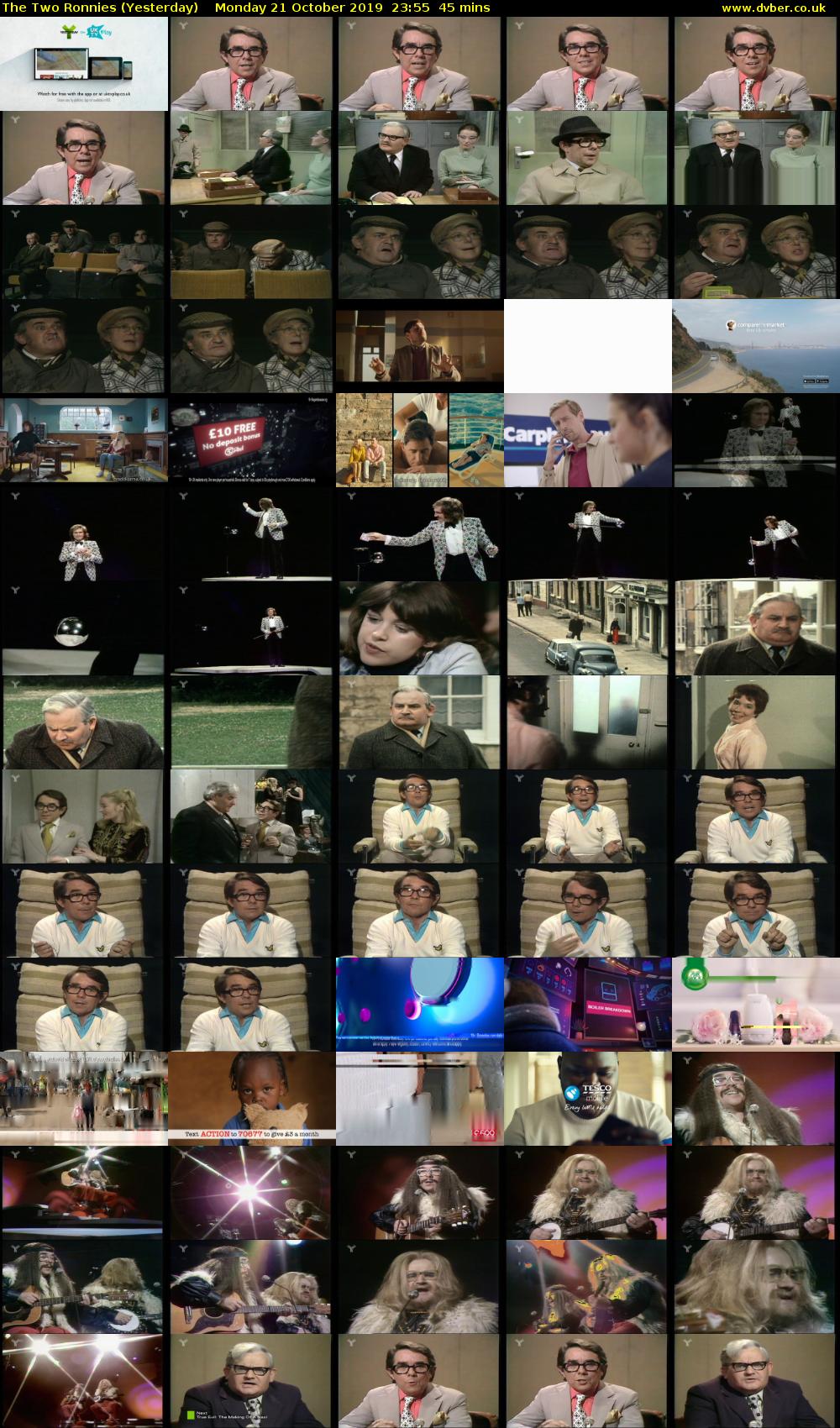 The Two Ronnies (Yesterday) Monday 21 October 2019 23:55 - 00:40