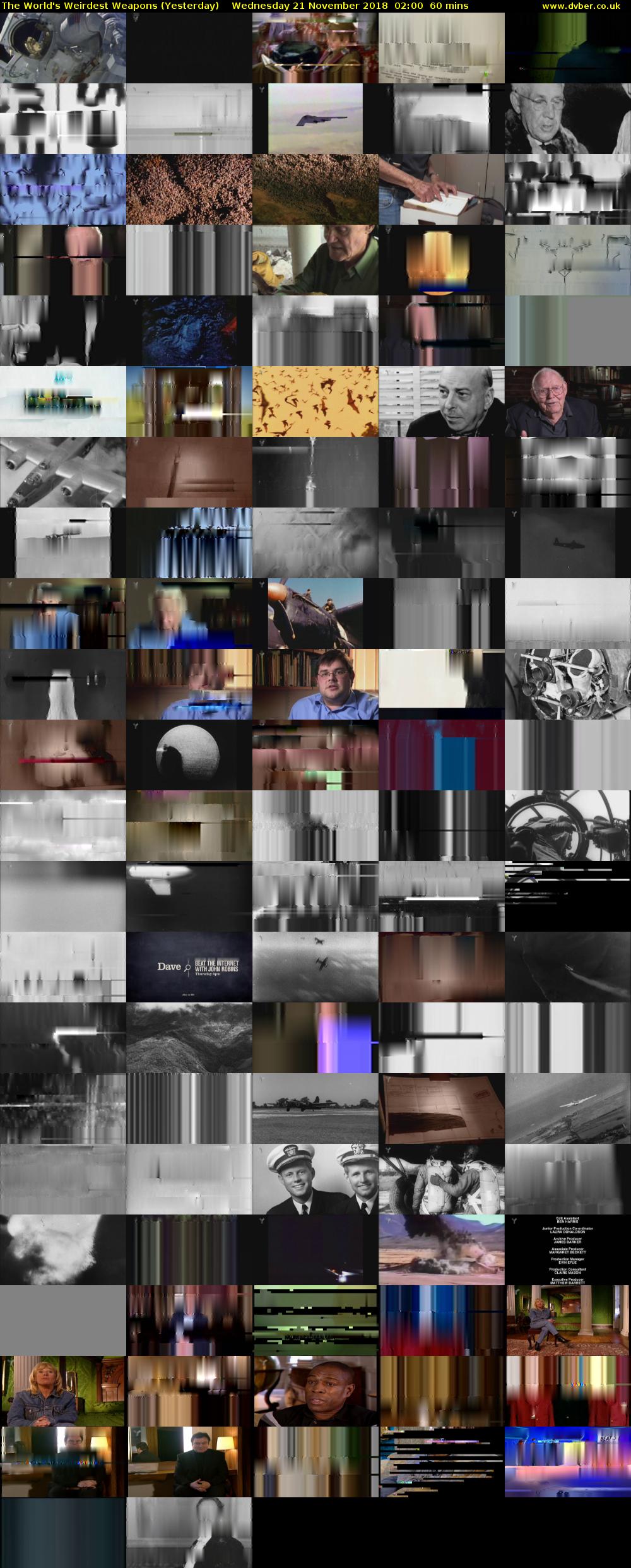 The World's Weirdest Weapons (Yesterday) Wednesday 21 November 2018 02:00 - 03:00