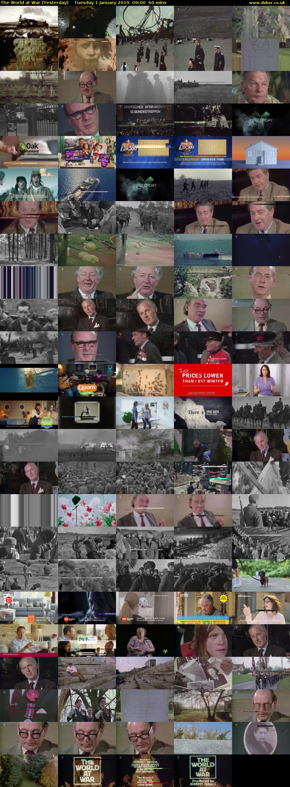 The World at War (Yesterday) Tuesday 1 January 2019 09:00 - 10:00