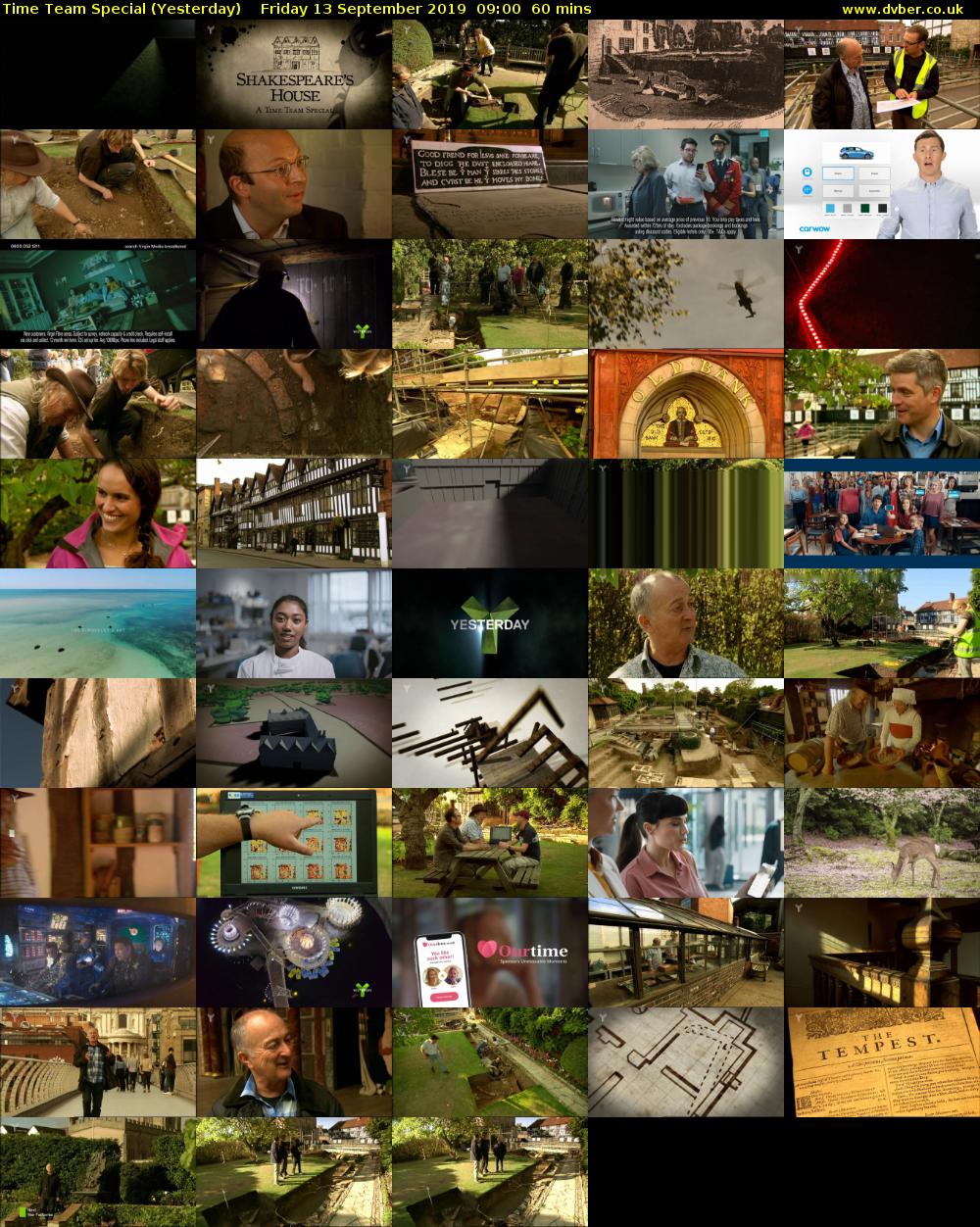 Time Team Special (Yesterday) Friday 13 September 2019 09:00 - 10:00