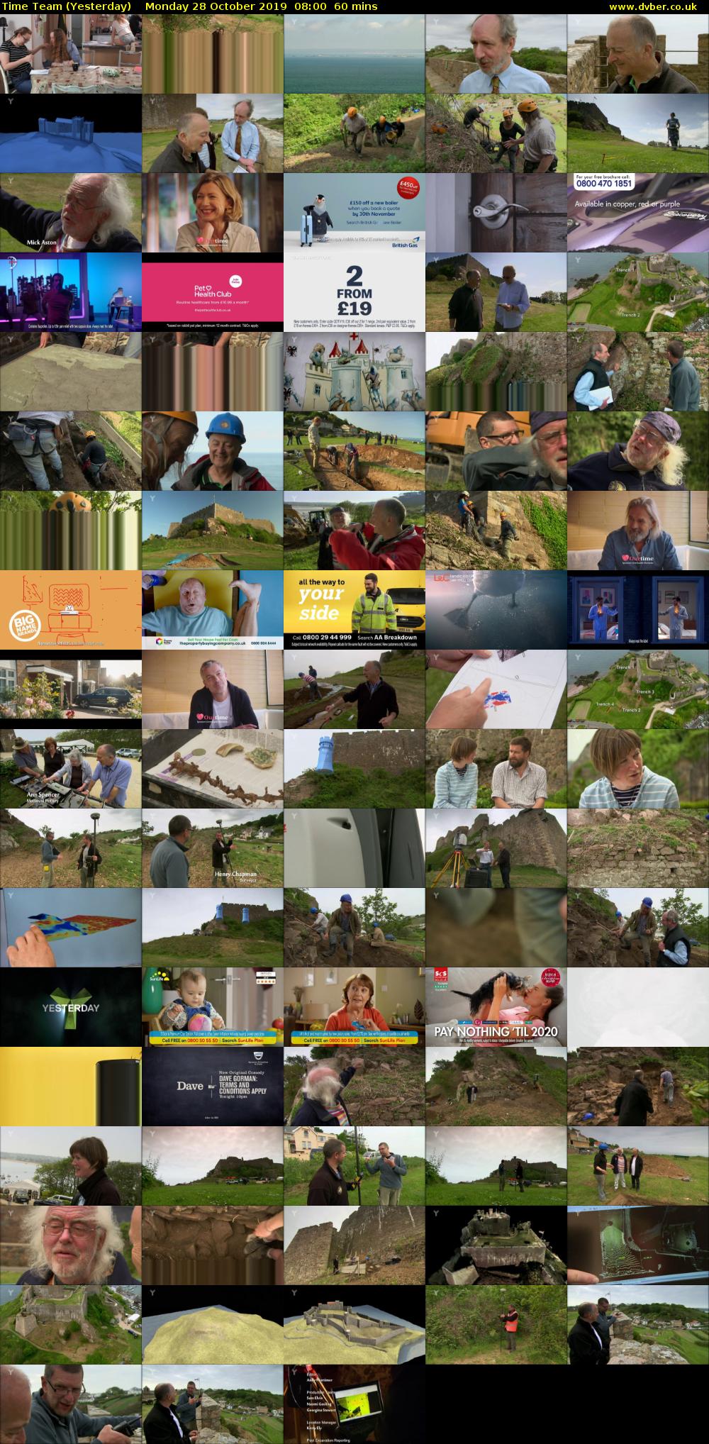 Time Team (Yesterday) Monday 28 October 2019 08:00 - 09:00