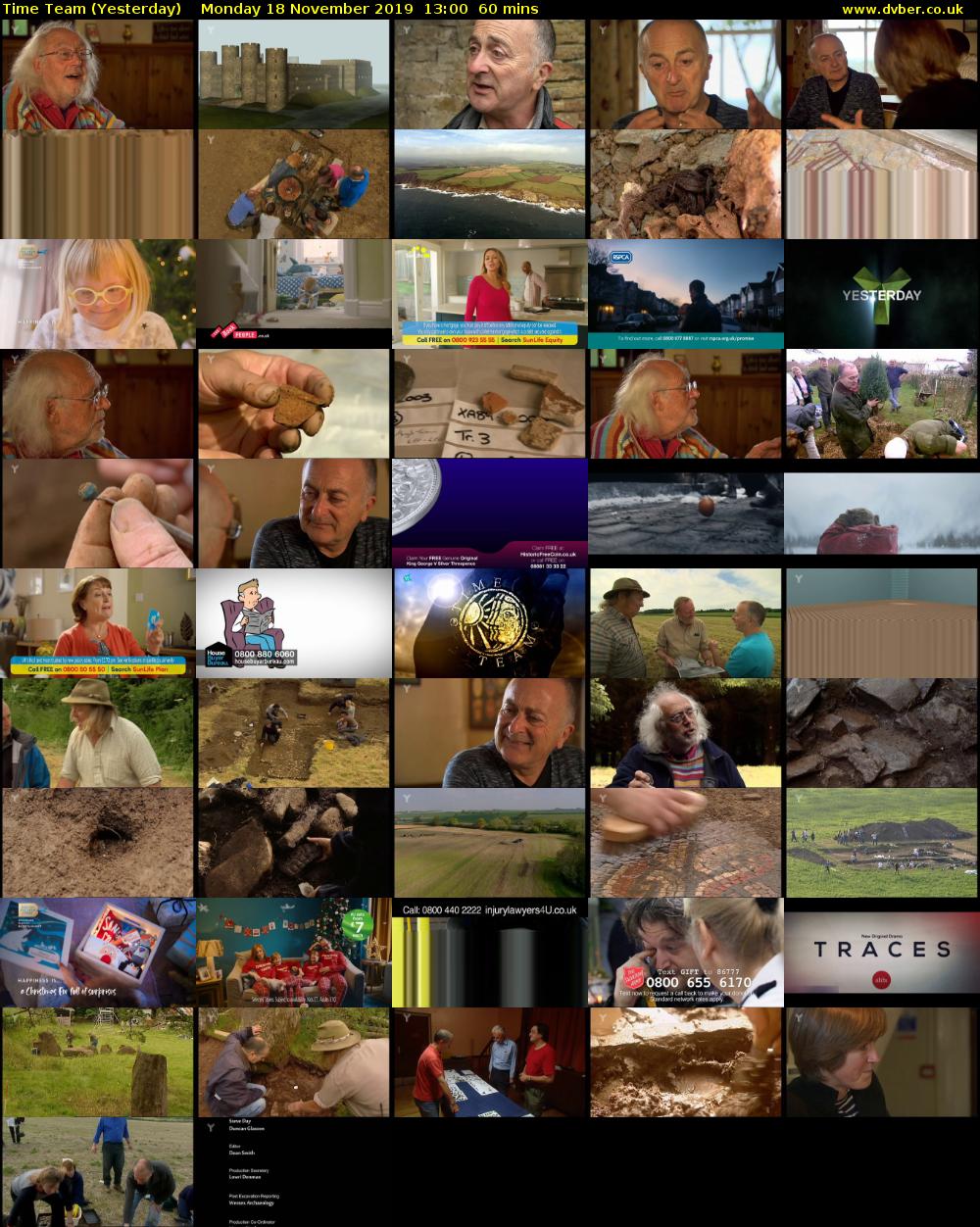 Time Team (Yesterday) Monday 18 November 2019 13:00 - 14:00