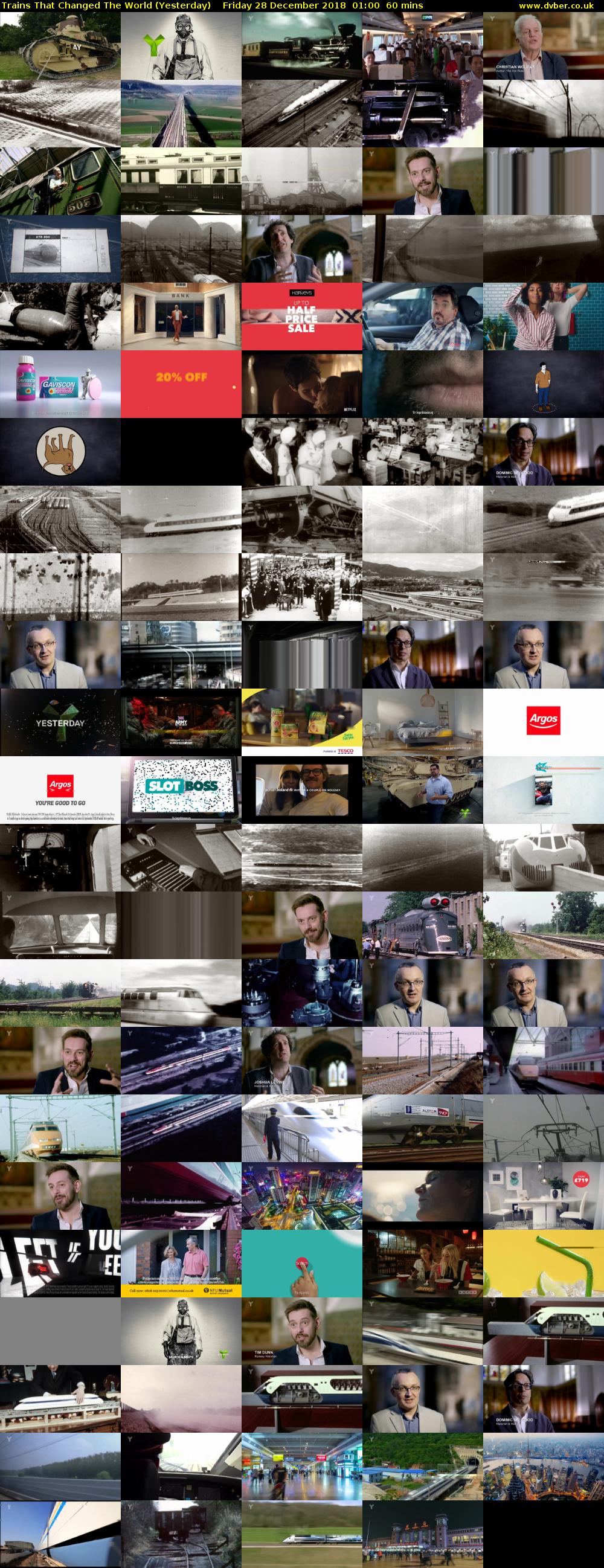 Trains That Changed The World (Yesterday) Friday 28 December 2018 01:00 - 02:00