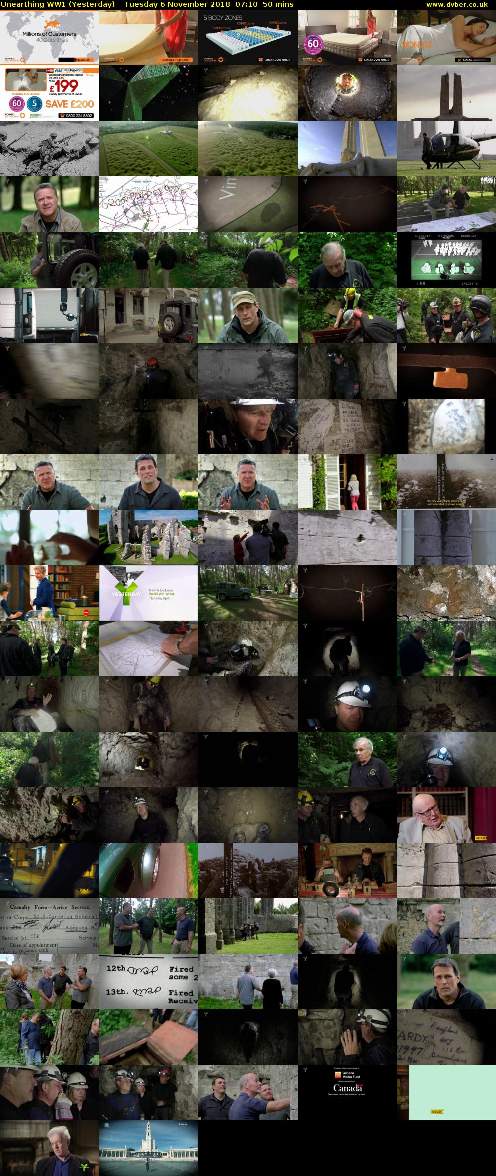 Unearthing WW1 (Yesterday) Tuesday 6 November 2018 07:10 - 08:00