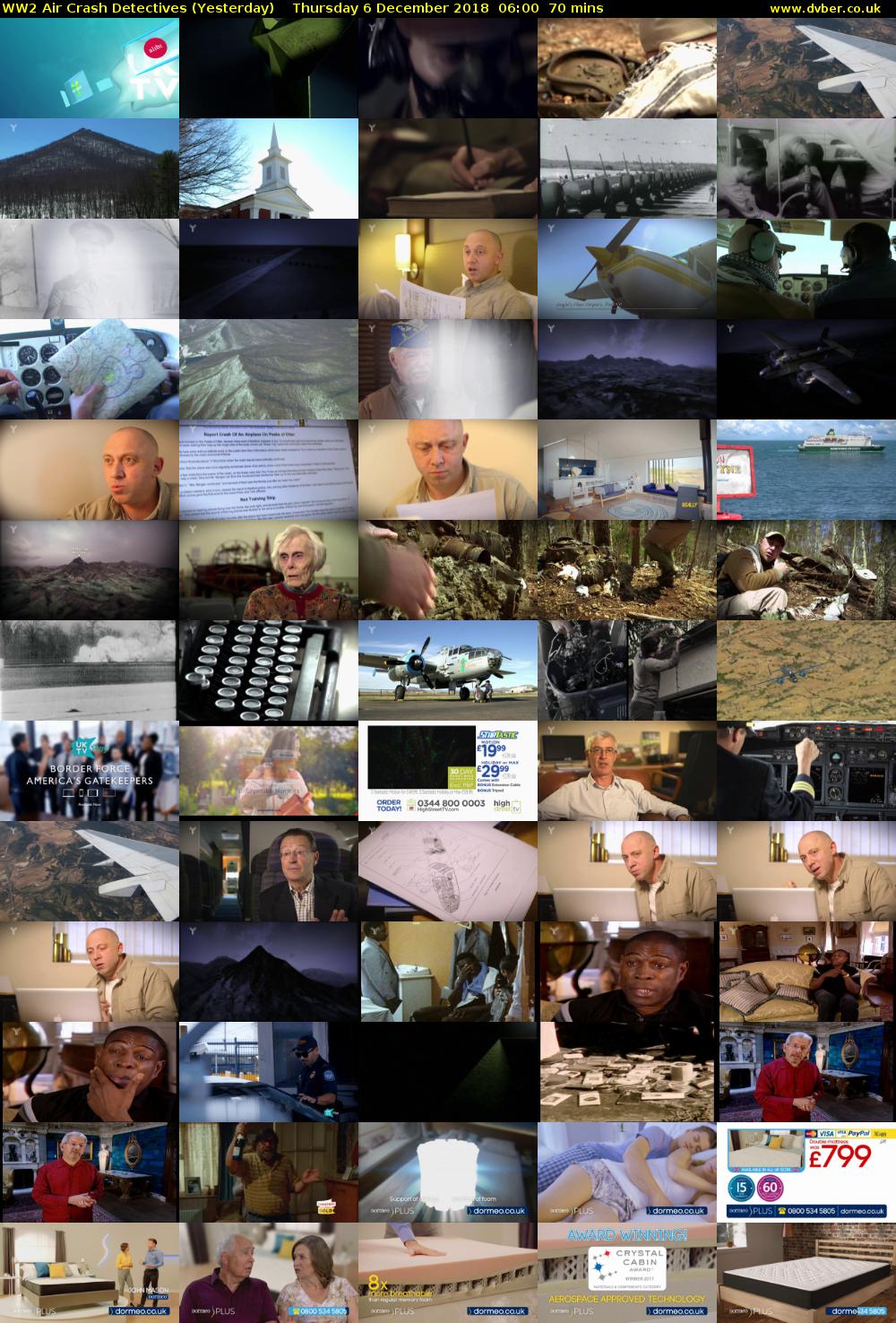 WW2 Air Crash Detectives (Yesterday) Thursday 6 December 2018 06:00 - 07:10