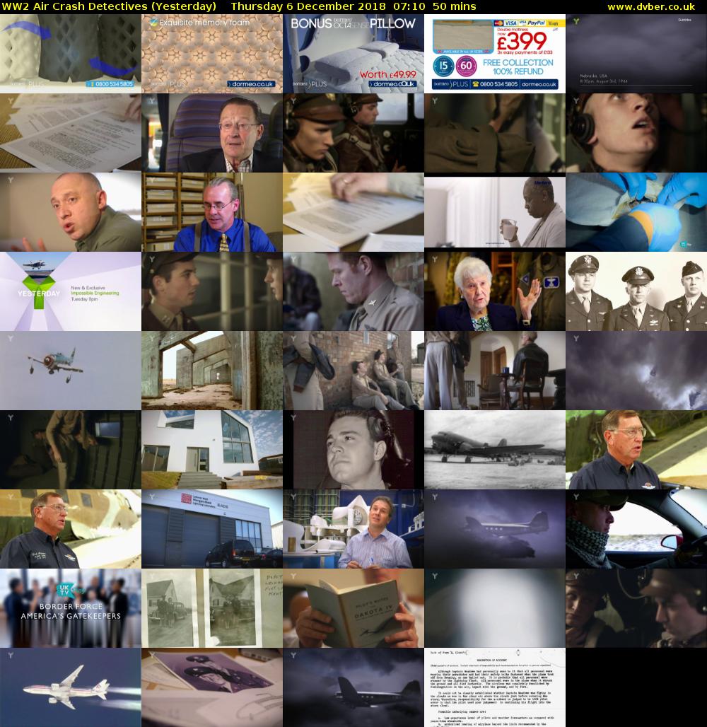 WW2 Air Crash Detectives (Yesterday) Thursday 6 December 2018 07:10 - 08:00
