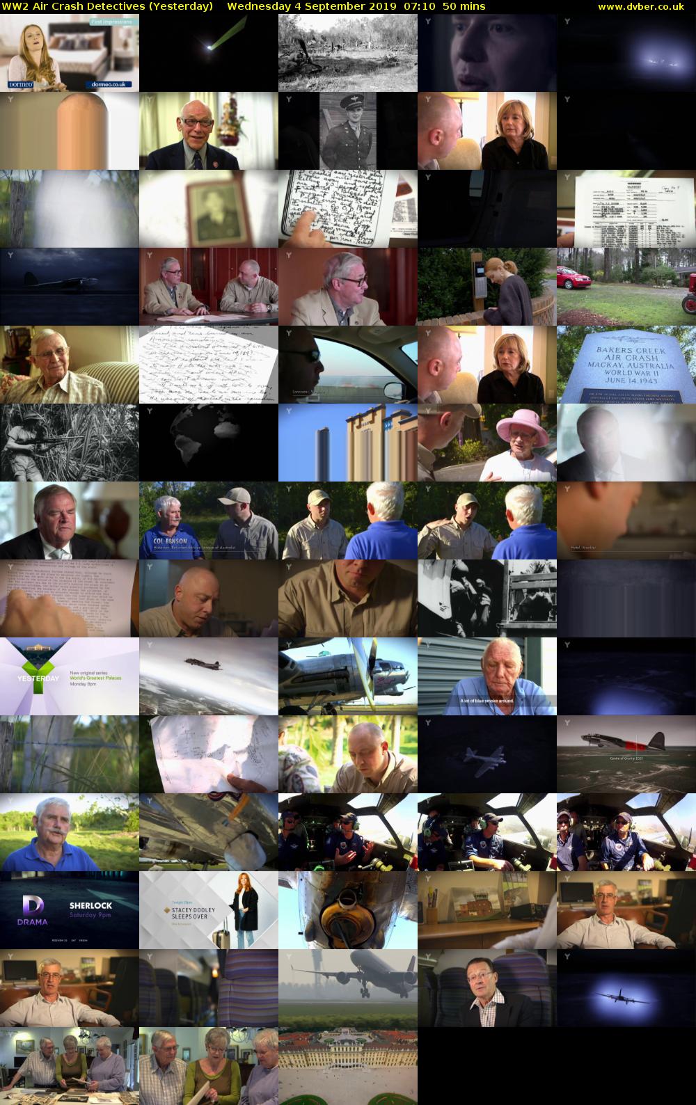 WW2 Air Crash Detectives (Yesterday) Wednesday 4 September 2019 07:10 - 08:00