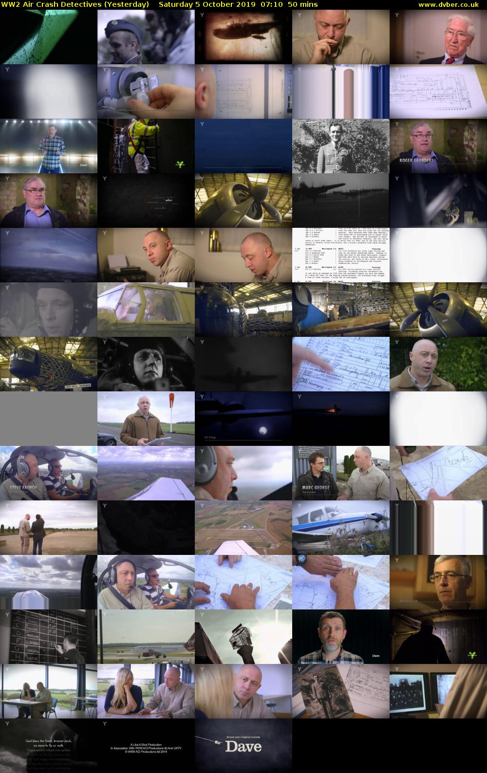 WW2 Air Crash Detectives (Yesterday) Saturday 5 October 2019 07:10 - 08:00