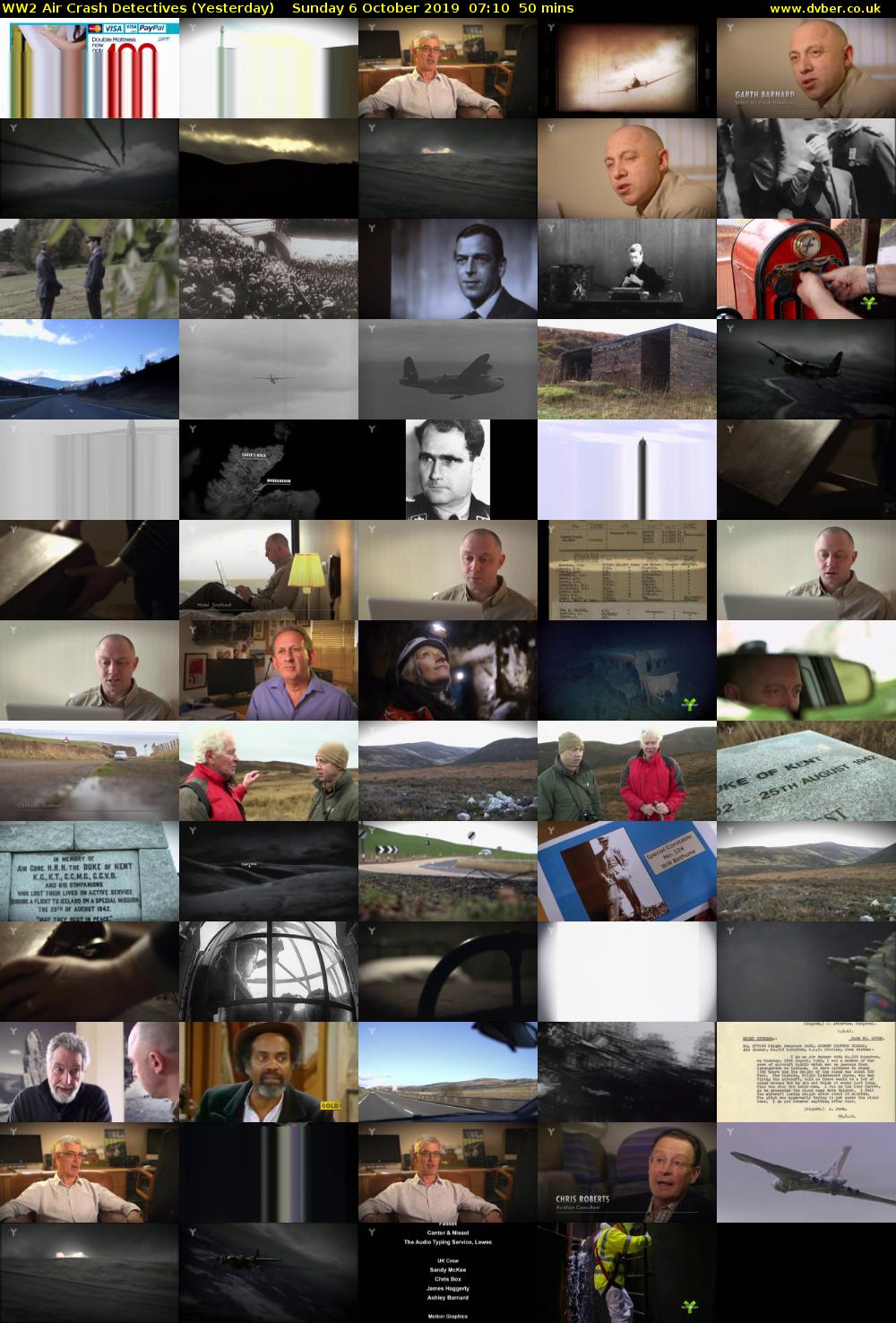 WW2 Air Crash Detectives (Yesterday) Sunday 6 October 2019 07:10 - 08:00