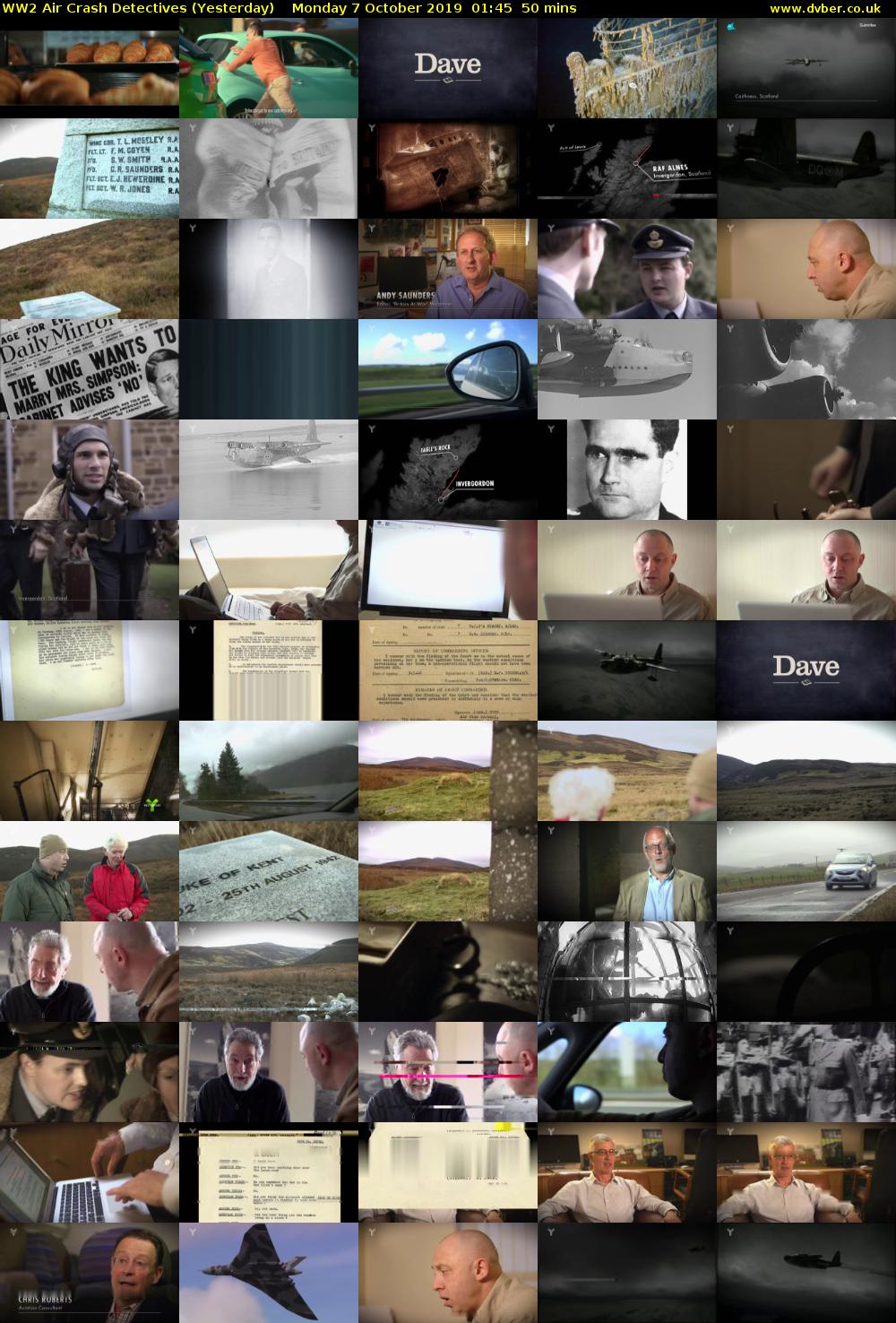 WW2 Air Crash Detectives (Yesterday) Monday 7 October 2019 01:45 - 02:35