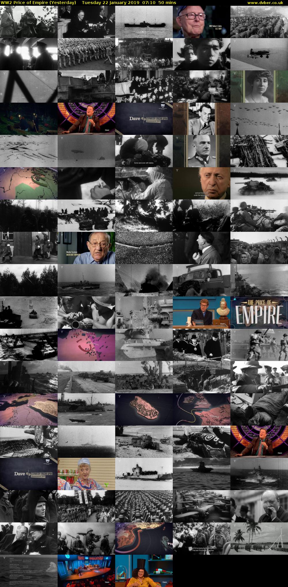 WW2 Price of Empire (Yesterday) Tuesday 22 January 2019 07:10 - 08:00