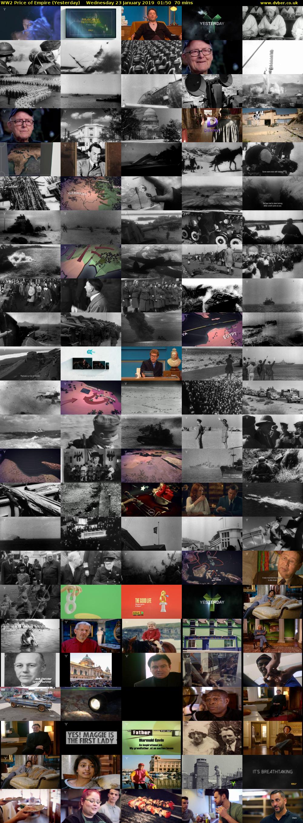 WW2 Price of Empire (Yesterday) Wednesday 23 January 2019 01:50 - 03:00