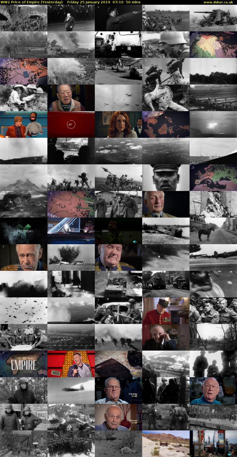 WW2 Price of Empire (Yesterday) Friday 25 January 2019 07:10 - 08:00