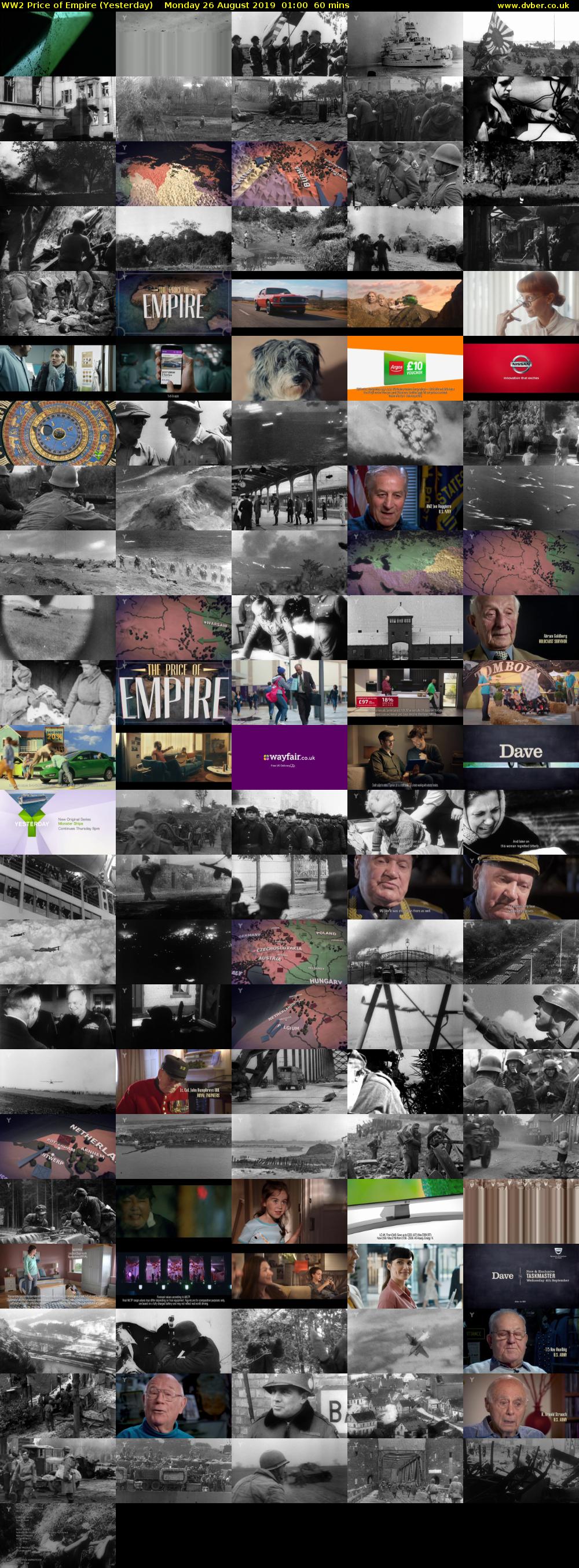 WW2 Price of Empire (Yesterday) Monday 26 August 2019 01:00 - 02:00