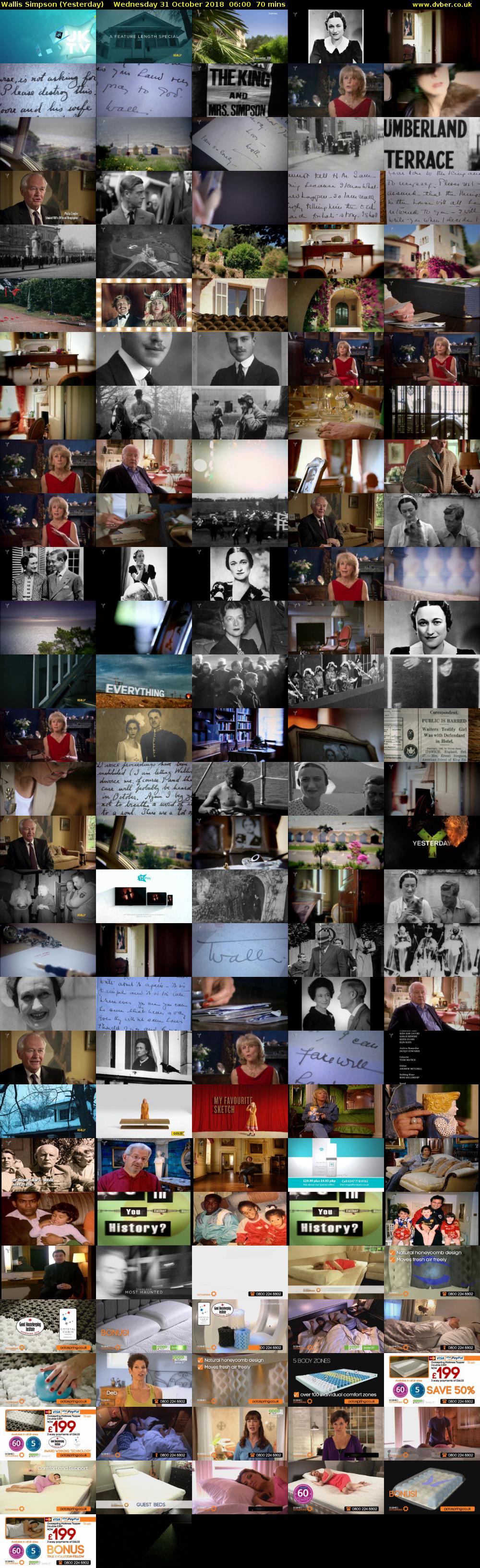 Wallis Simpson (Yesterday) Wednesday 31 October 2018 06:00 - 07:10