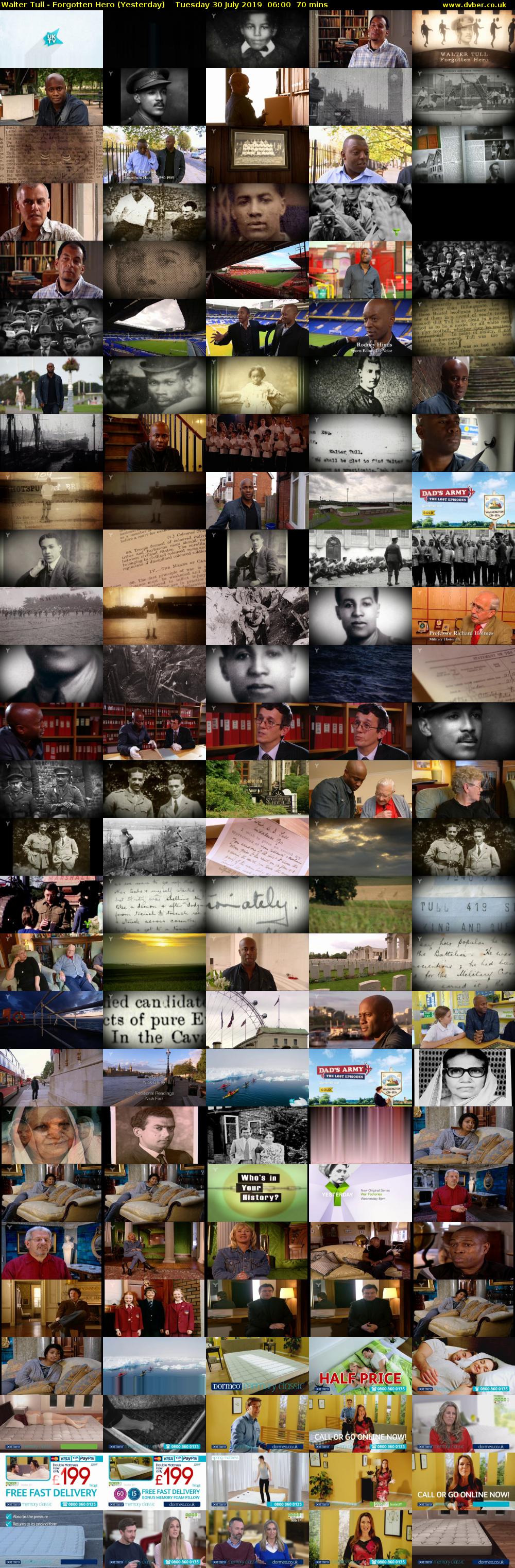 Walter Tull - Forgotten Hero (Yesterday) Tuesday 30 July 2019 06:00 - 07:10