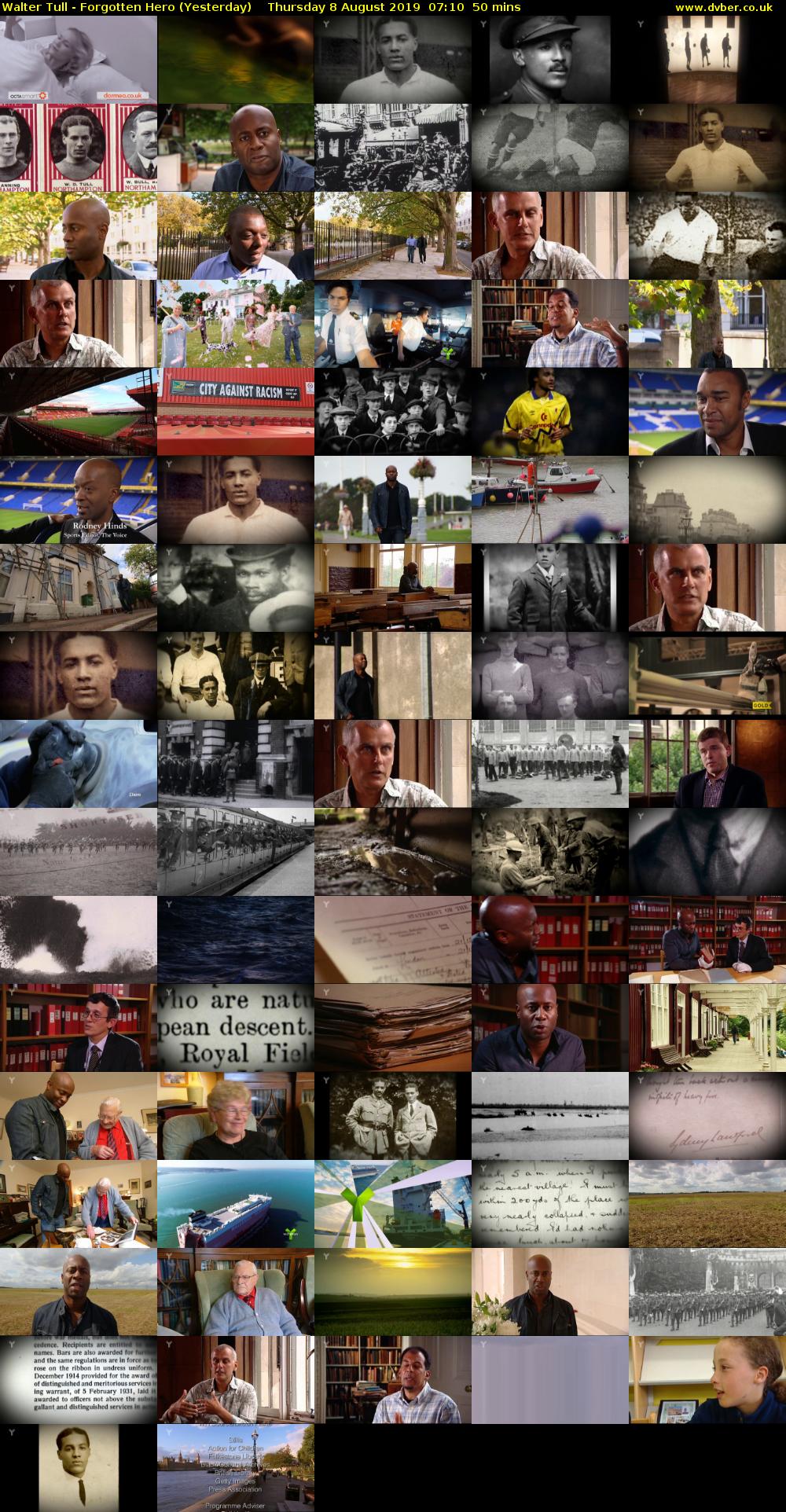 Walter Tull - Forgotten Hero (Yesterday) Thursday 8 August 2019 07:10 - 08:00