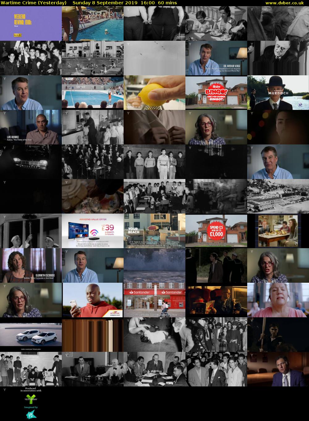 Wartime Crime (Yesterday) Sunday 8 September 2019 16:00 - 17:00