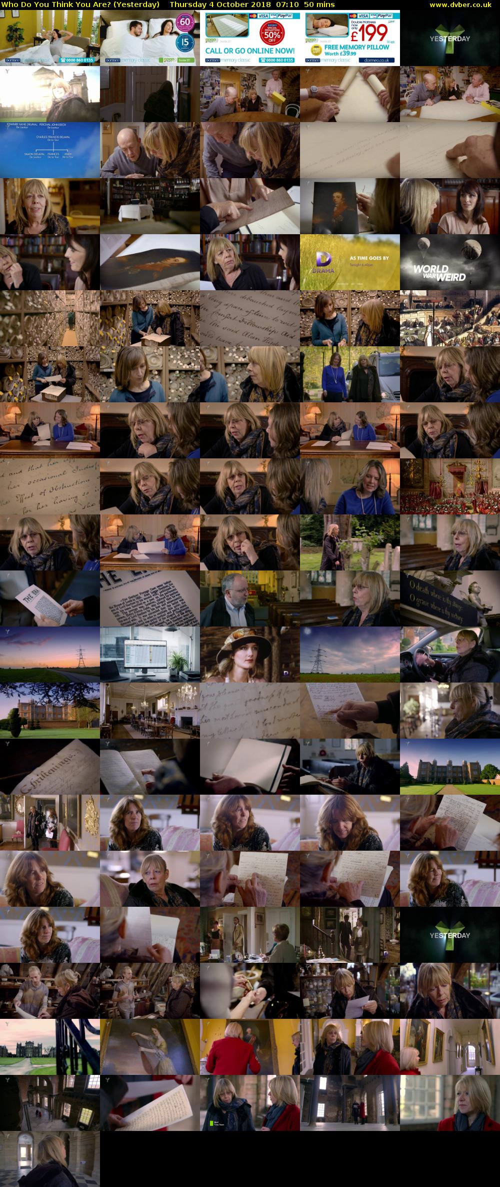 Who Do You Think You Are? (Yesterday) Thursday 4 October 2018 07:10 - 08:00