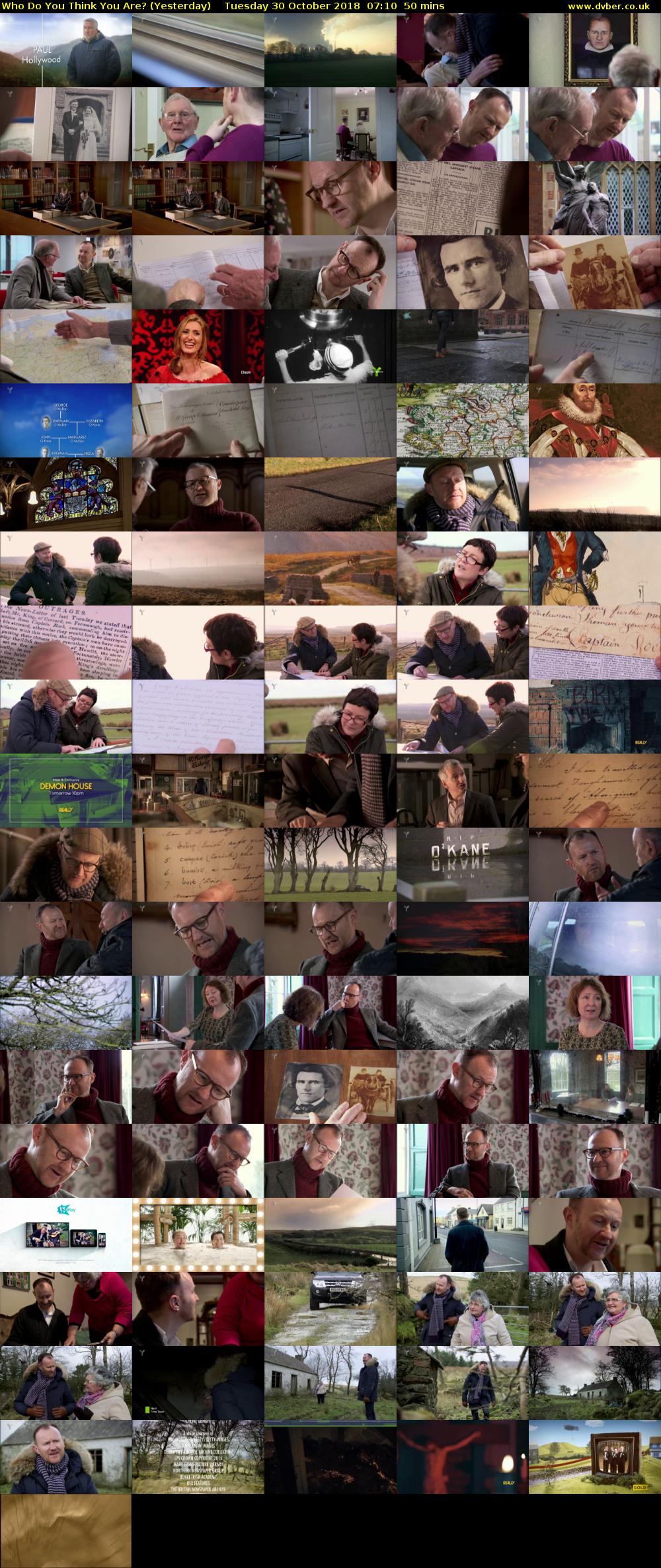 Who Do You Think You Are? (Yesterday) Tuesday 30 October 2018 07:10 - 08:00