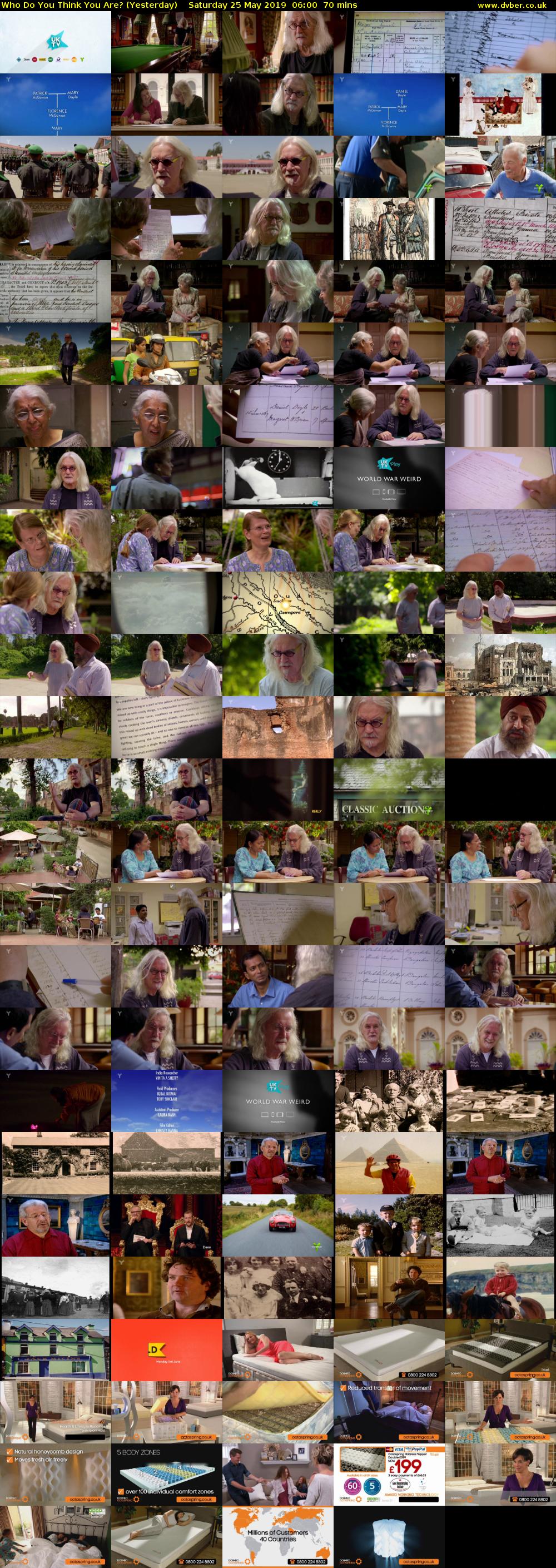 Who Do You Think You Are? (Yesterday) Saturday 25 May 2019 06:00 - 07:10
