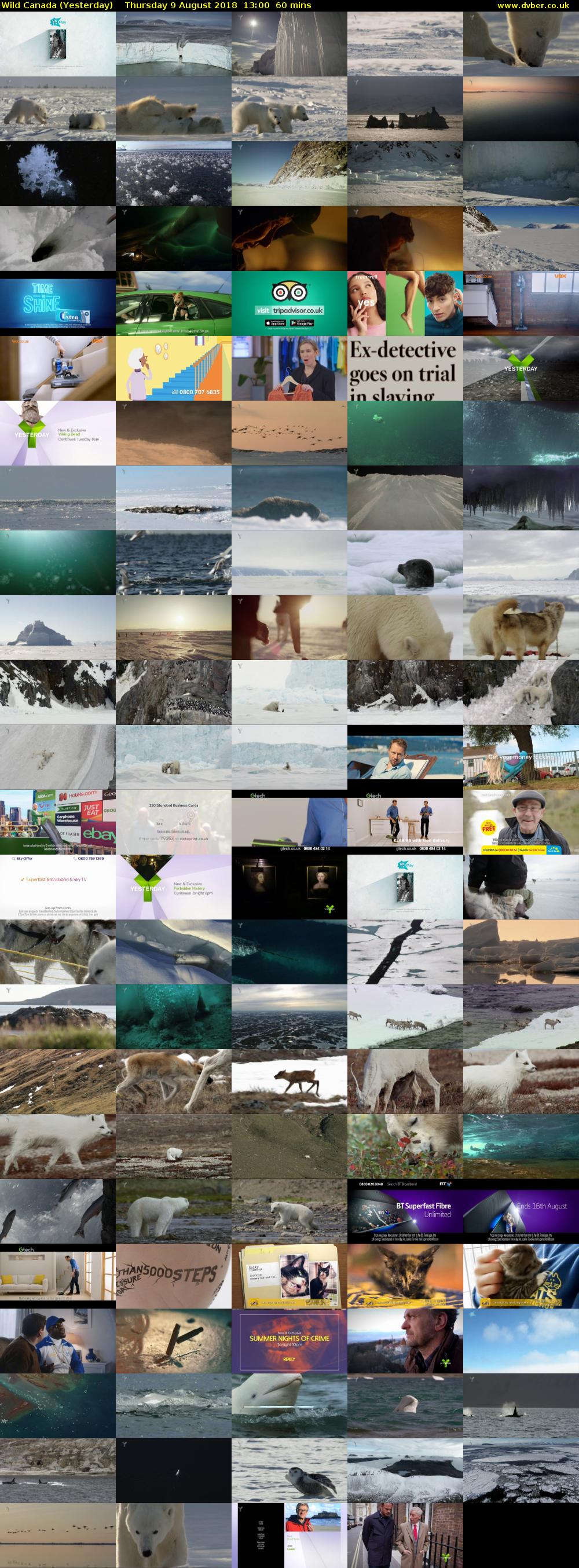 Wild Canada (Yesterday) Thursday 9 August 2018 13:00 - 14:00
