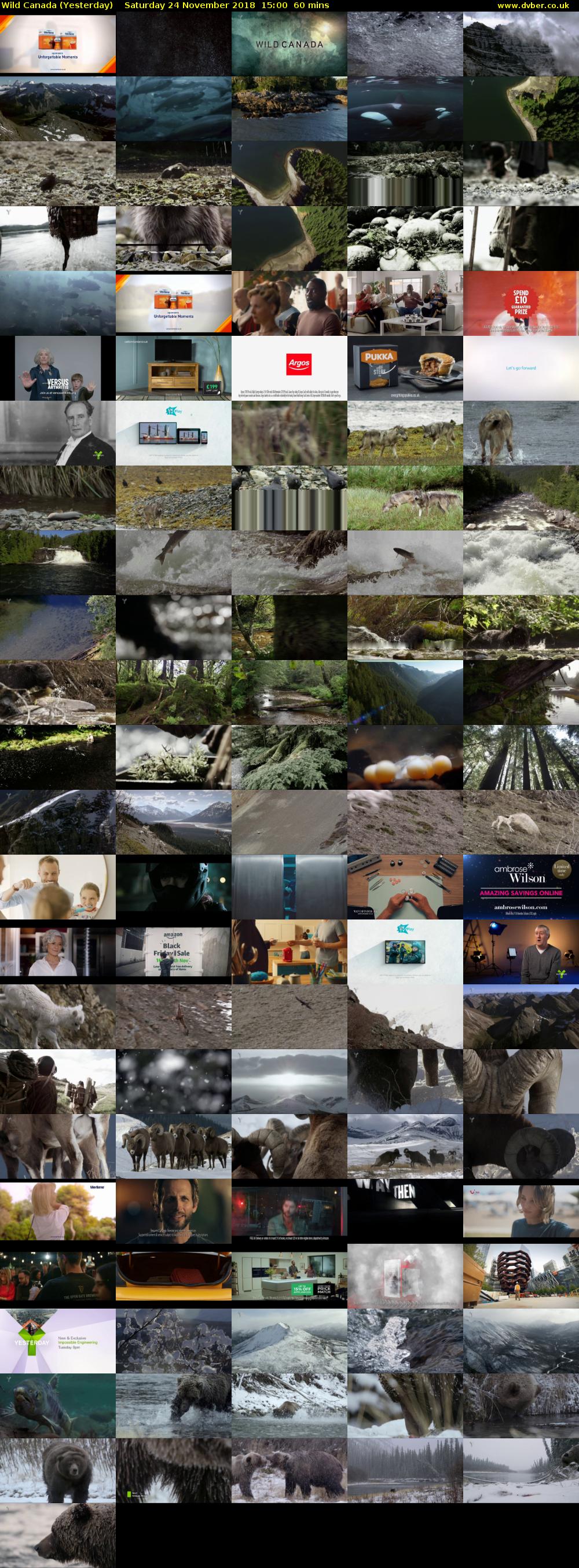 Wild Canada (Yesterday) Saturday 24 November 2018 15:00 - 16:00