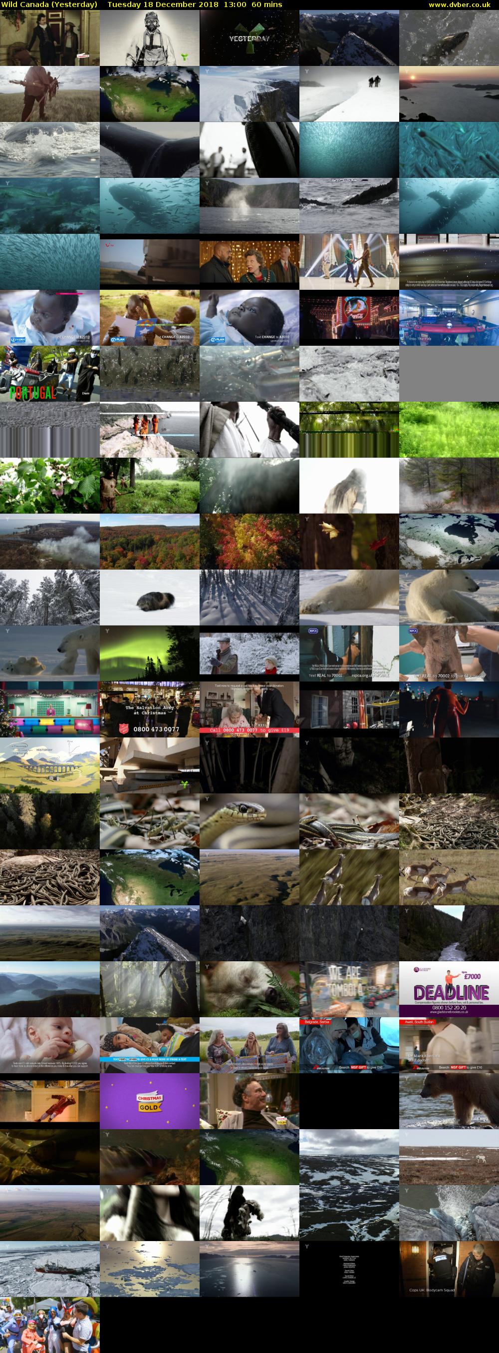 Wild Canada (Yesterday) Tuesday 18 December 2018 13:00 - 14:00
