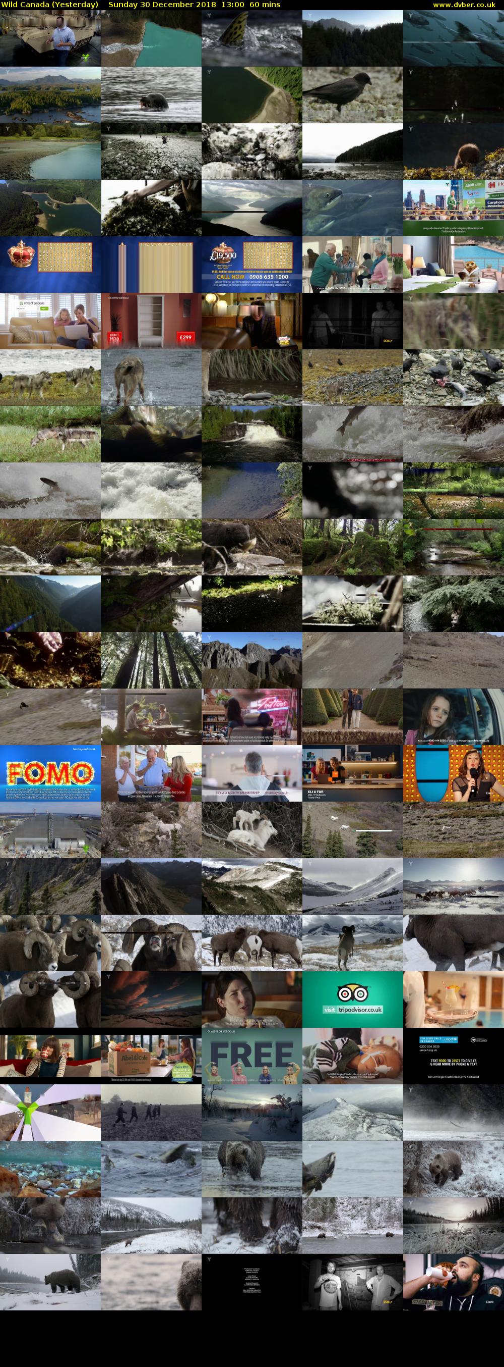 Wild Canada (Yesterday) Sunday 30 December 2018 13:00 - 14:00