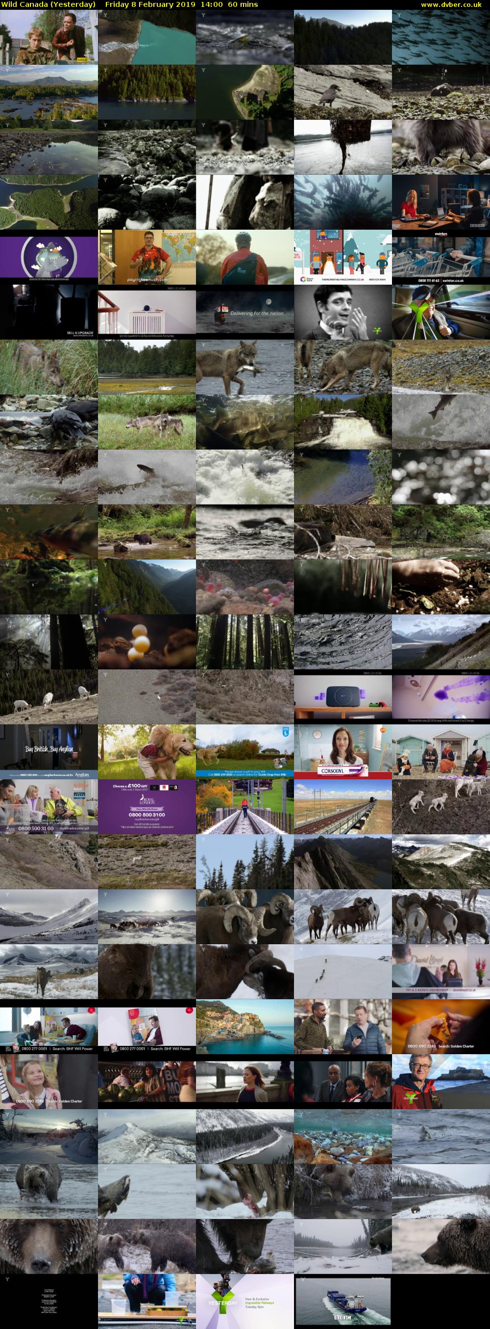 Wild Canada (Yesterday) Friday 8 February 2019 14:00 - 15:00